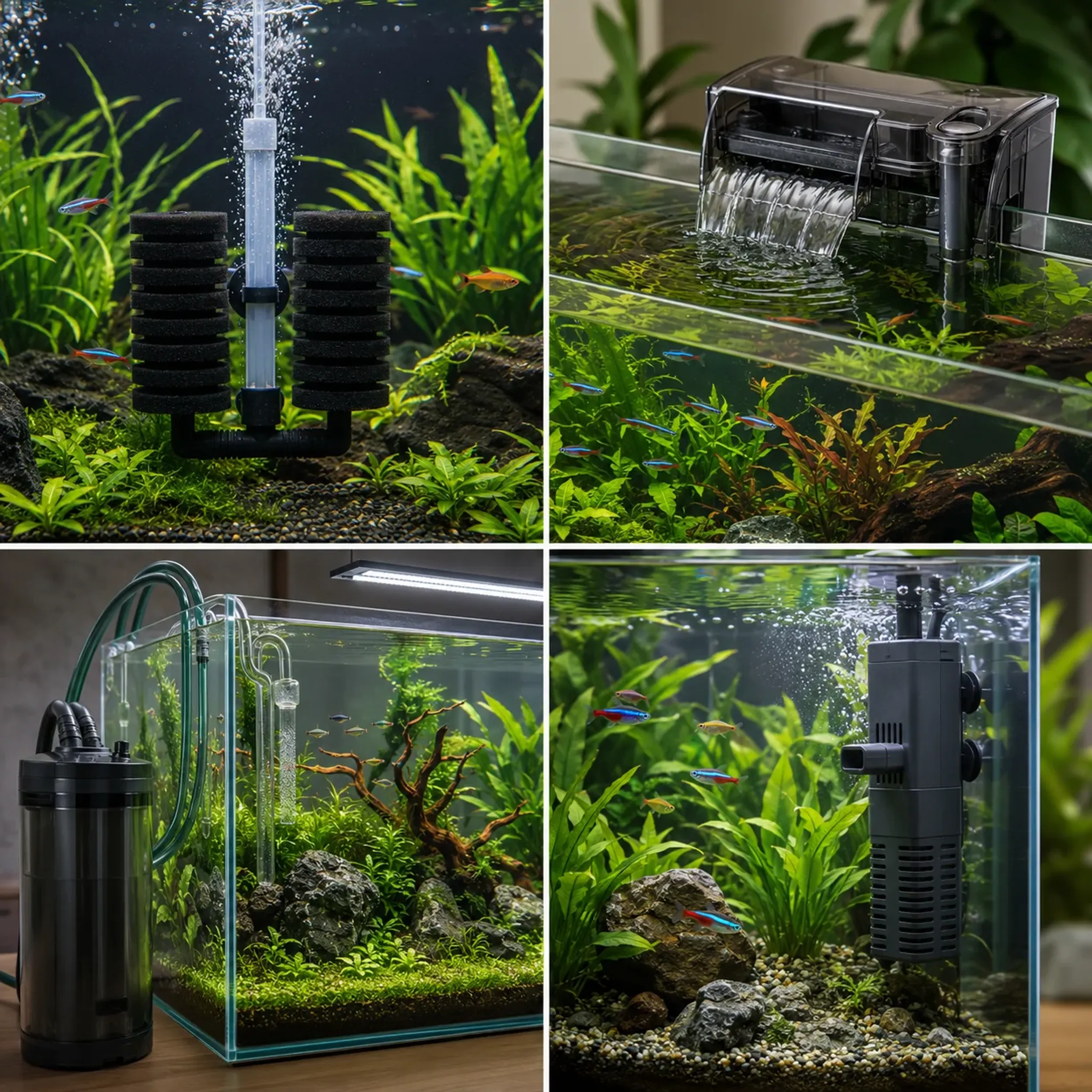 Aquarium Filter Guide: Sponge, Hang-On-Back, Canister, and Internal Filters Compared