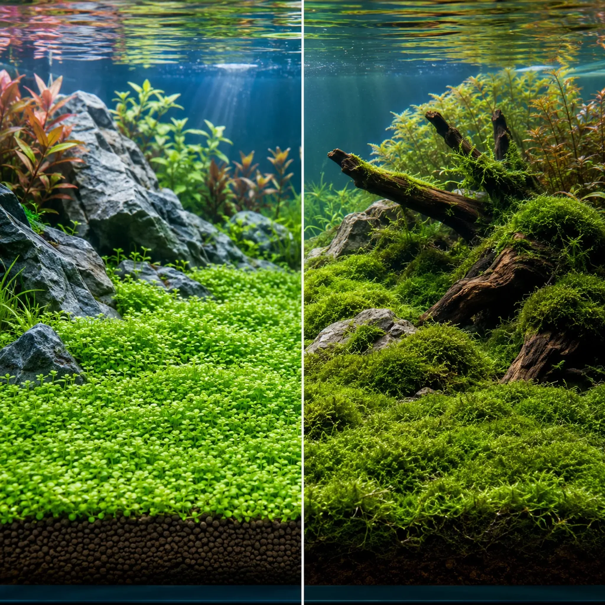 Carpeting Plants vs Moss Carpets: Which Foreground Style Is Easier?