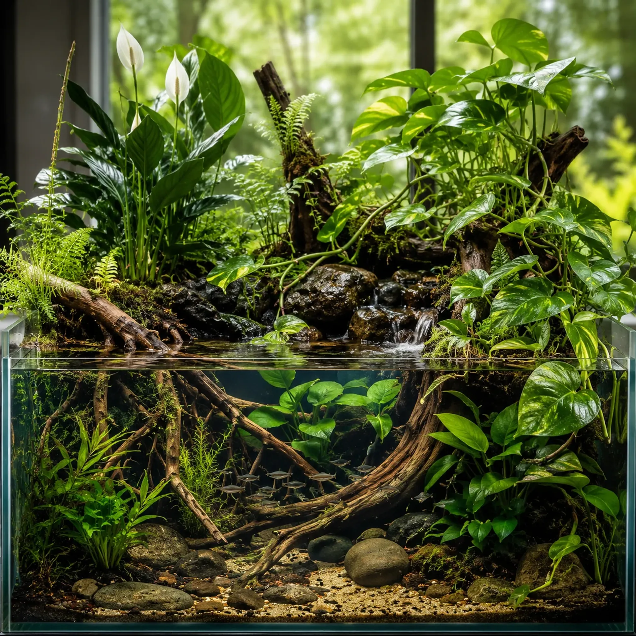 Riparium Guide: Creating an Aquarium with Emergent Plants and Natural Riverbank Style