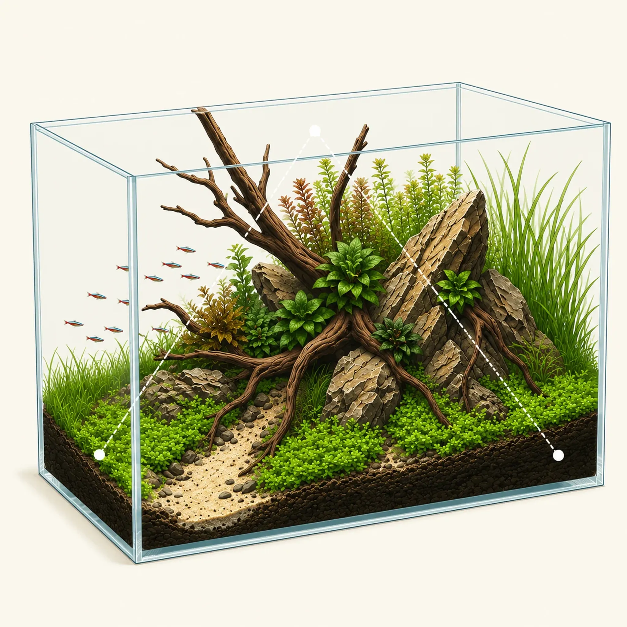 Triangular Aquascape Layout Guide: How to Create Depth, Flow, and Visual Balance
