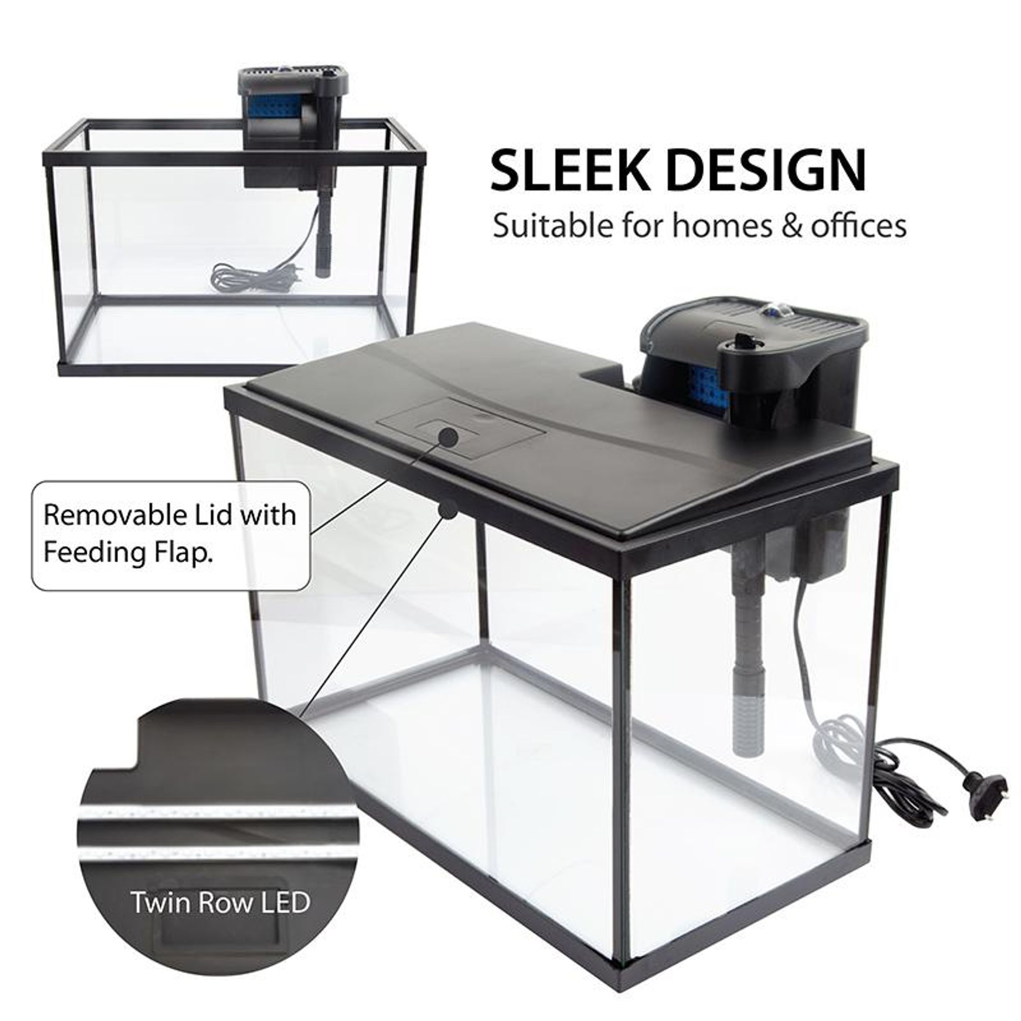 [Resun] 75L Grand Starter Aquarium Fish Tank complete with LED