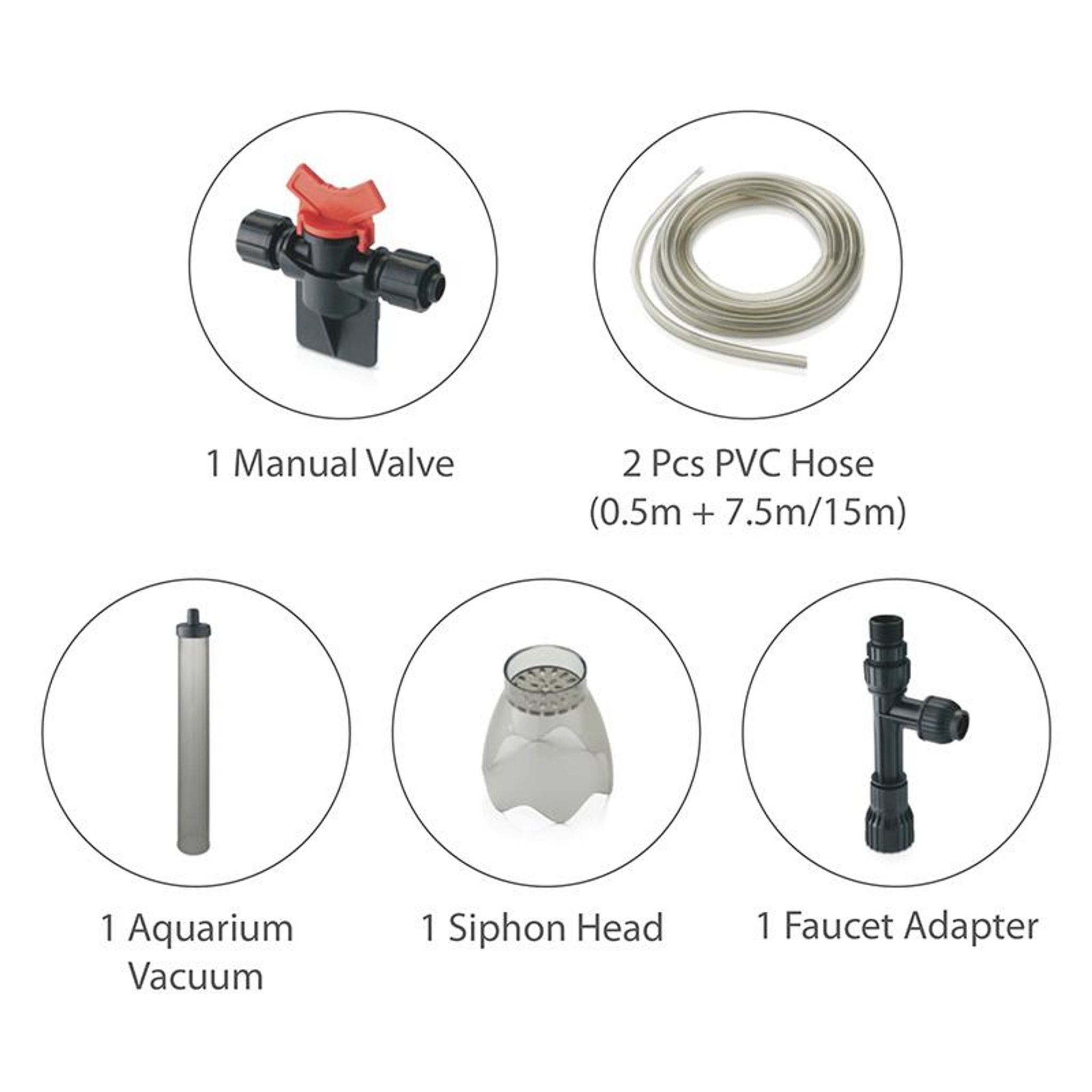 [Resun] Power Vac 2-in-1 Siphon Cleaner & Water Change Hose for Large Aquarium Fish Tanks (more than 3ft)