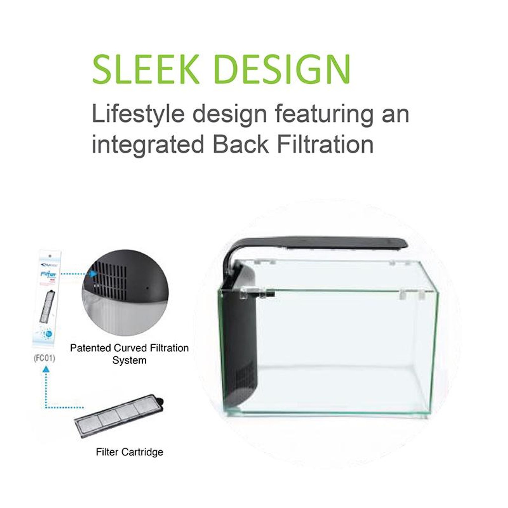 [Aquasyncro] Aquaclear Lux Designer Aquarium Fish Tank (with LE