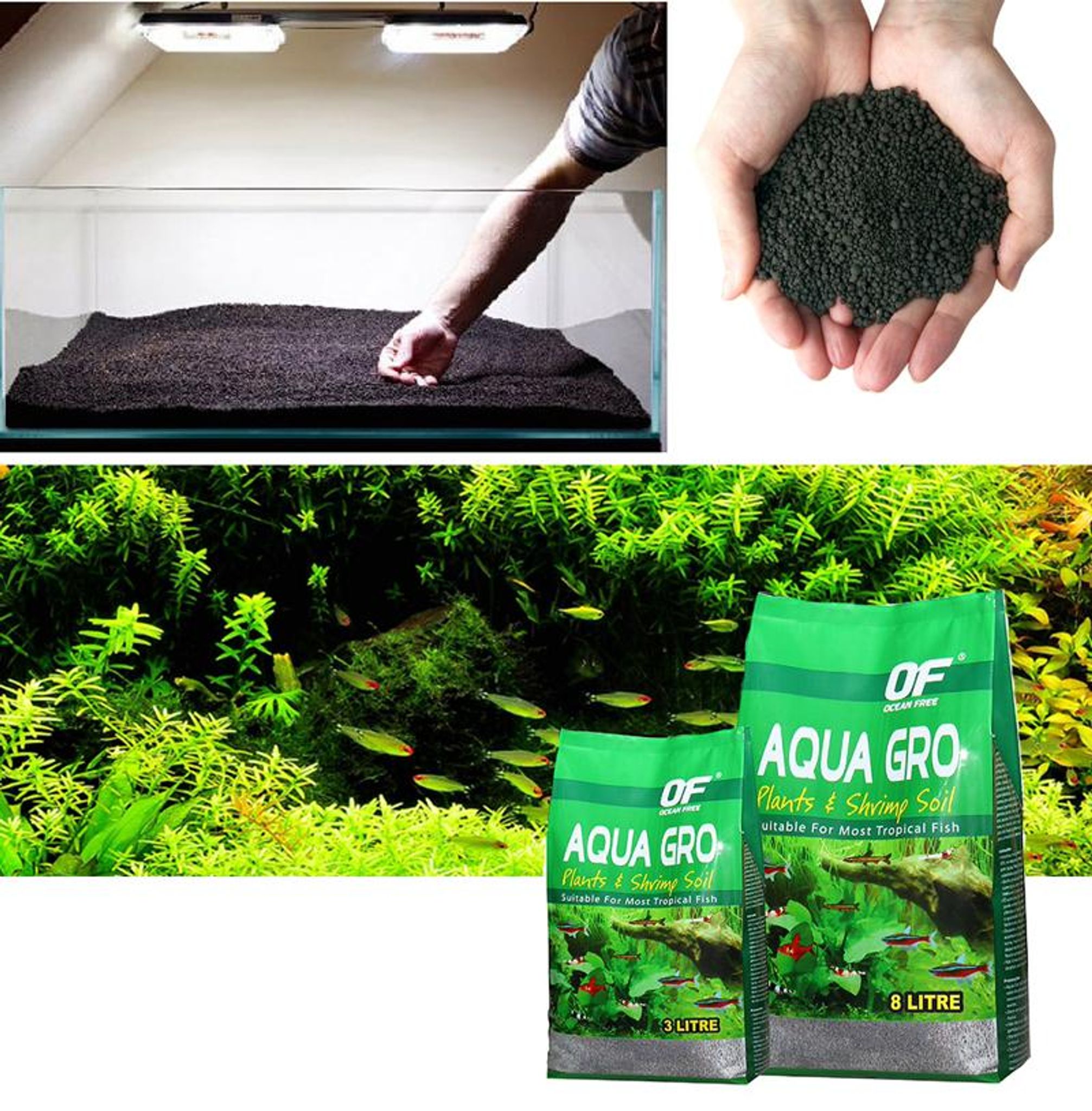 [OF Ocean Free] Aqua Gro Aquarium Soil (Plants and Shrimp)