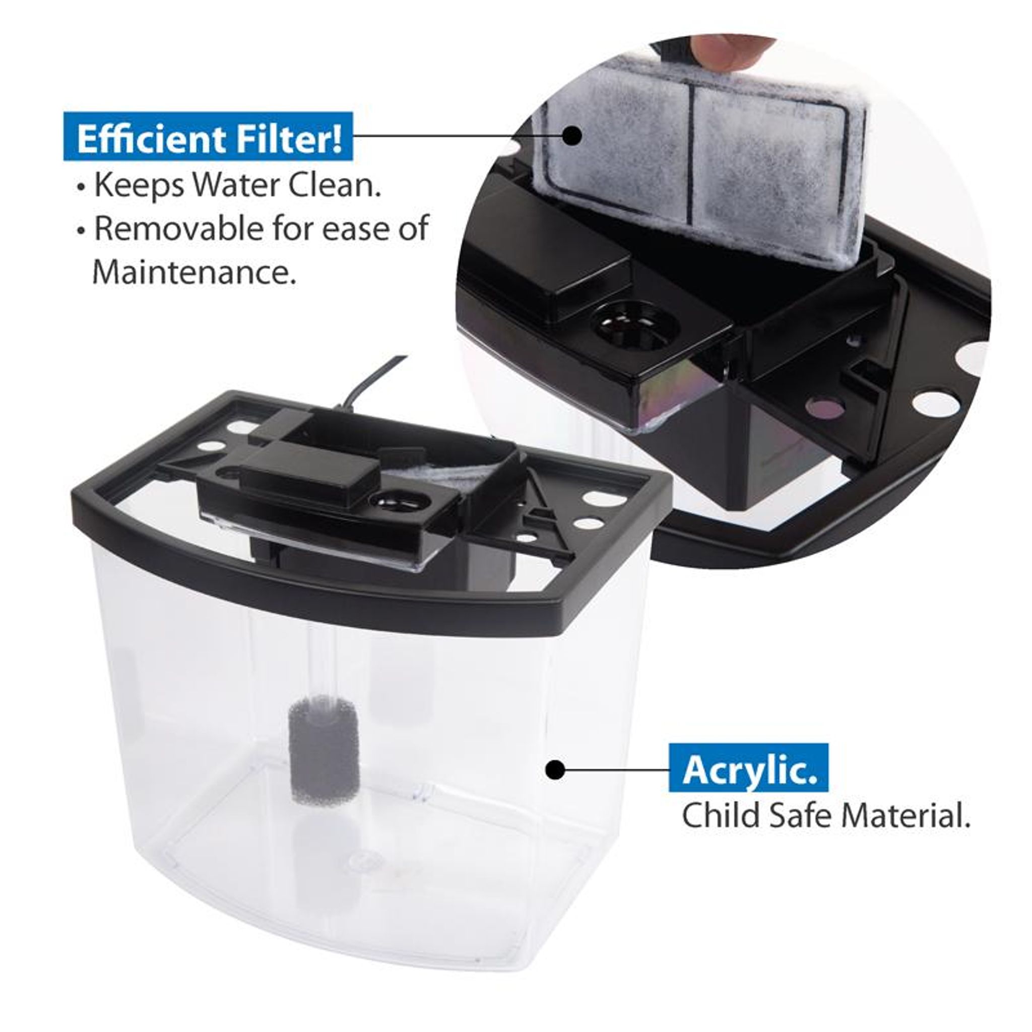 [Resun] 3.8L Lucent Acrylic Tabletop Aquarium Fish Tank (with LED Light)