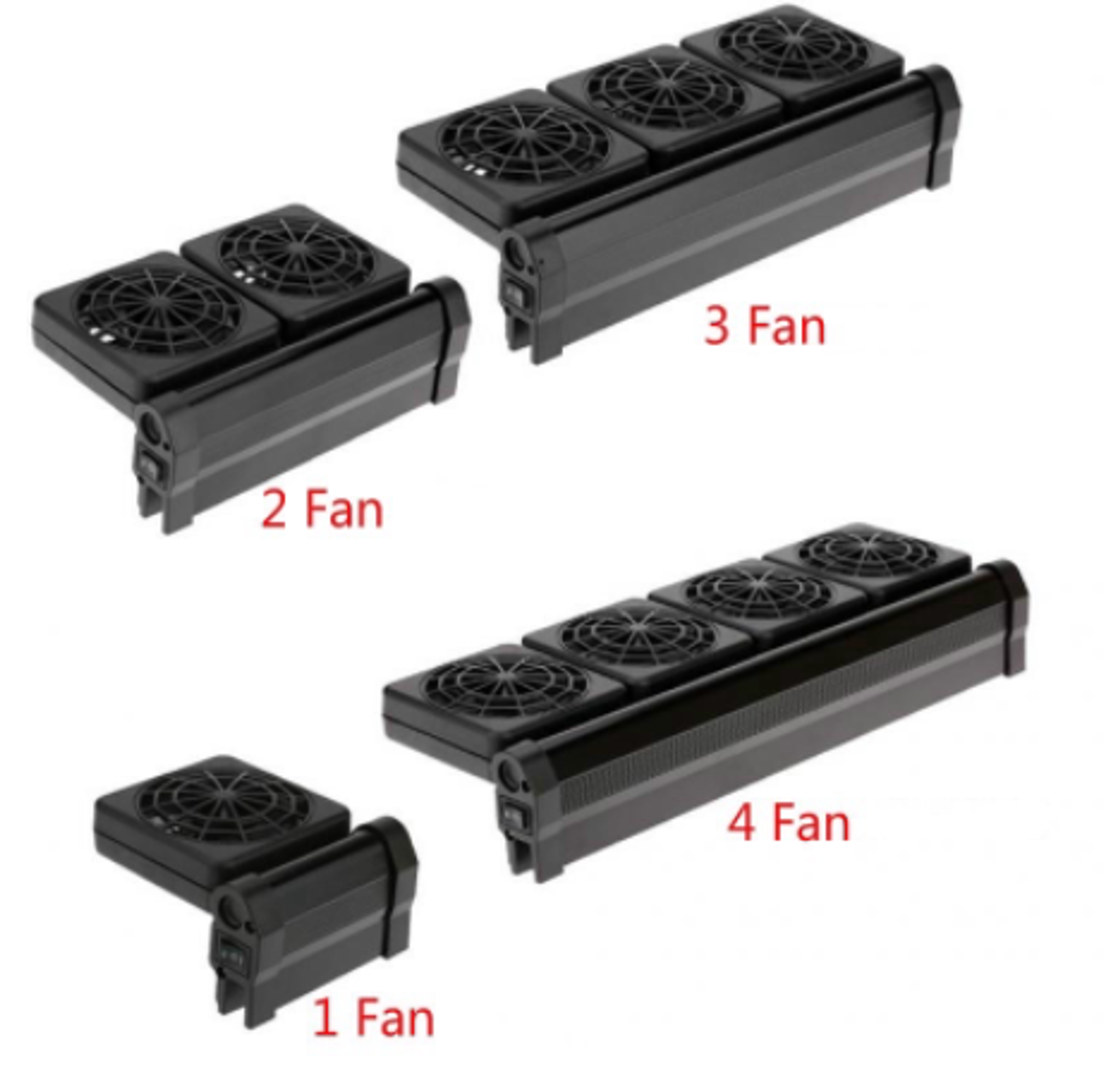 Powerful Slient Aquarium Cooler Fan Chiler Cooling Water for Coral Reef Fish Tank 1/2/3 Head Style