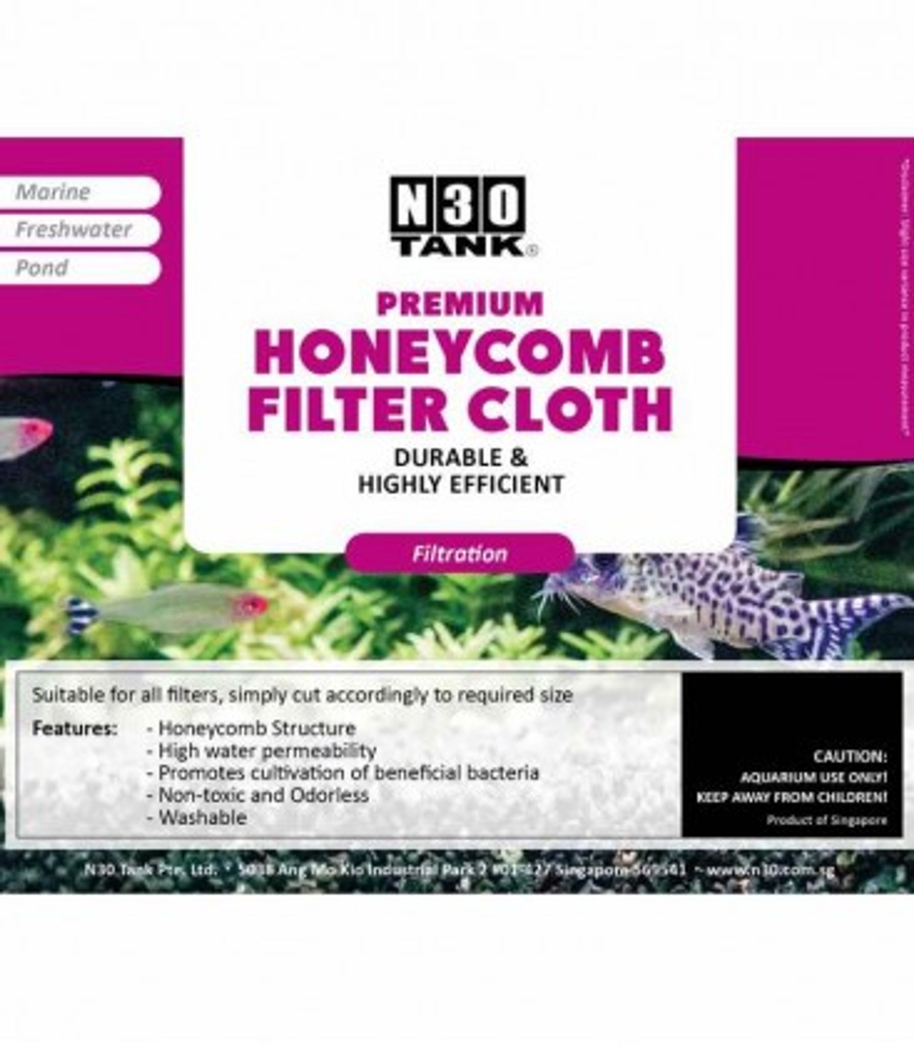 N30 TANK PREMIUM HONEYCOMB FILTER CLOTH 1000MM X 500MM (N0020)