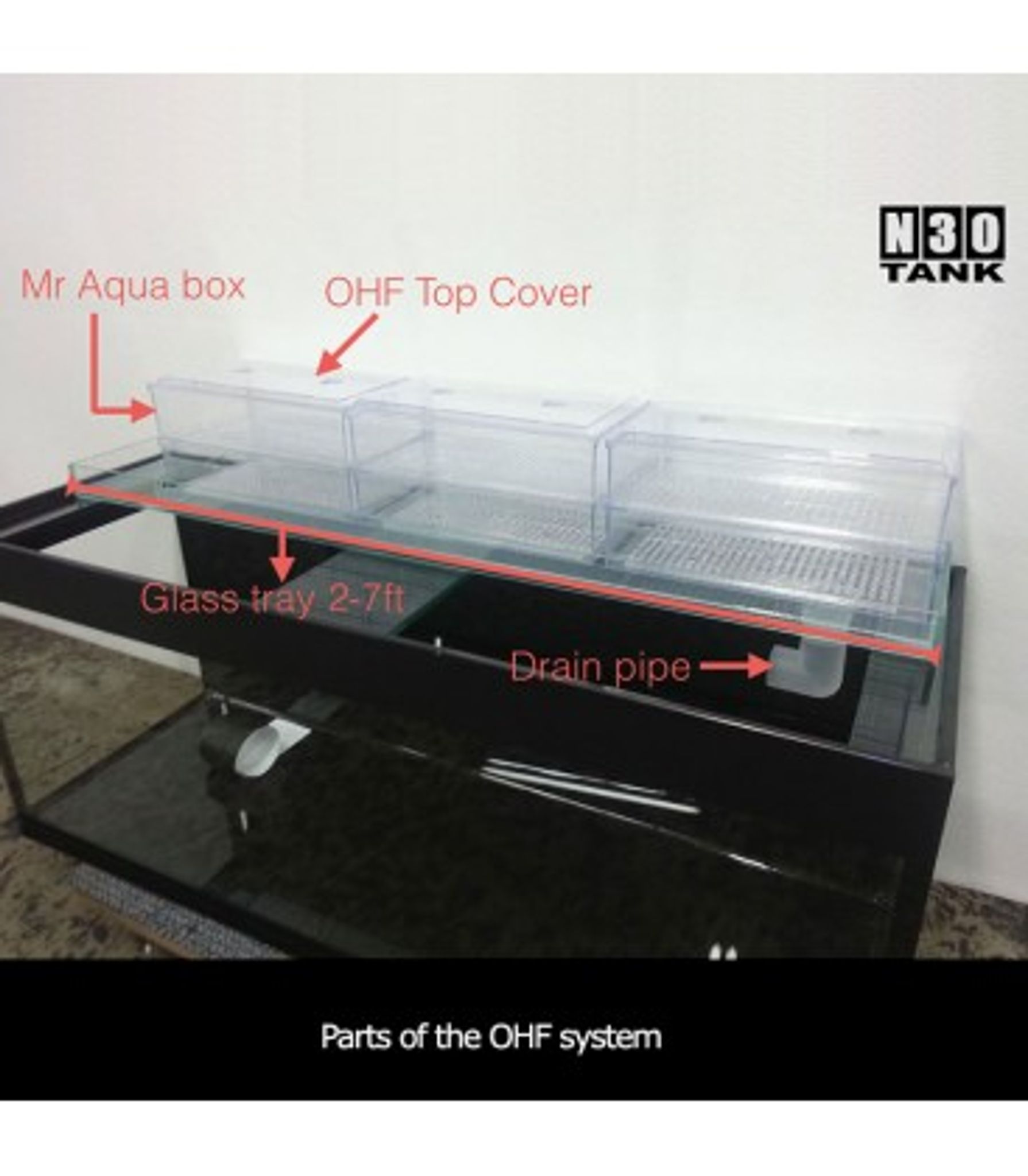 GLASS TOP TRAY - OVERHEAD FILTER (OHF)