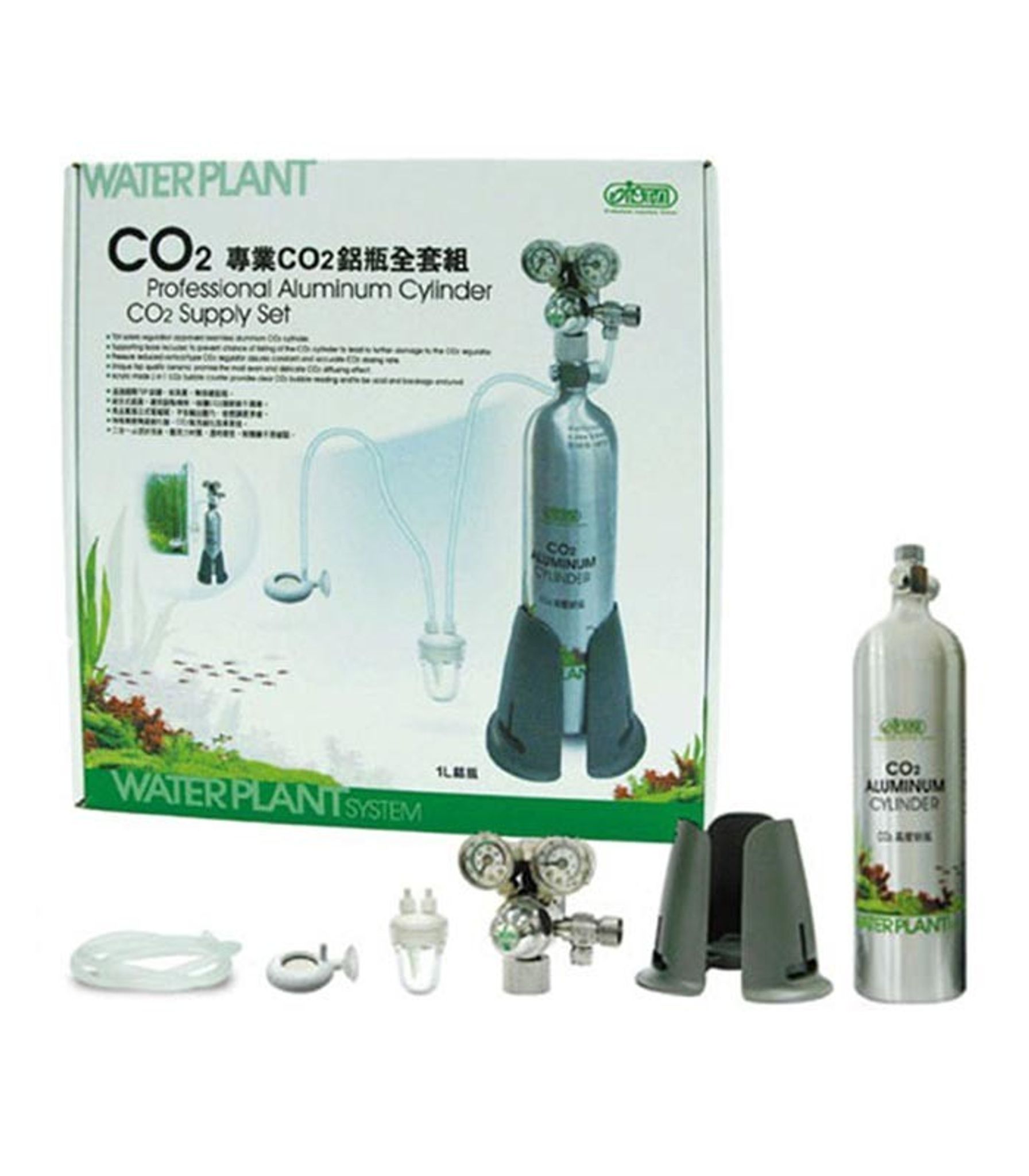 ISTA 1L CO2 ALUMINUM CYLINDER SYSTEM WITH SOLENOID I-677