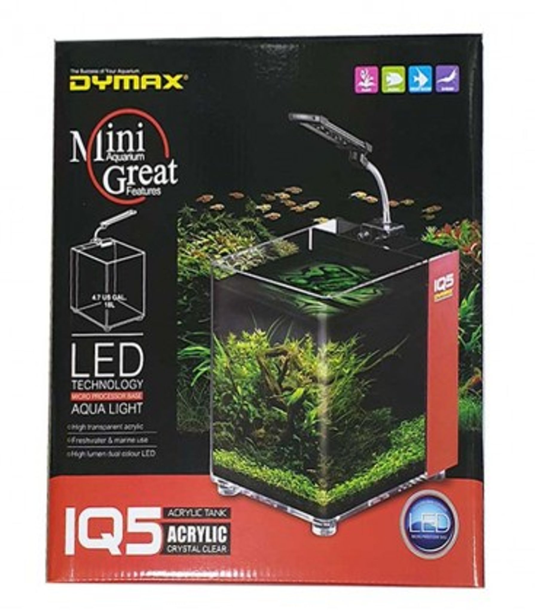 DYMAX IQ5 ACRYLIC AQUARIUM