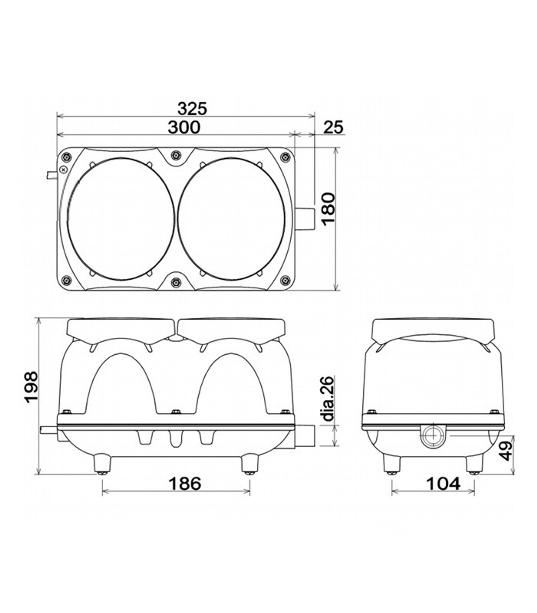 FUJIMAC AIR PUMP MAC300R II 300L