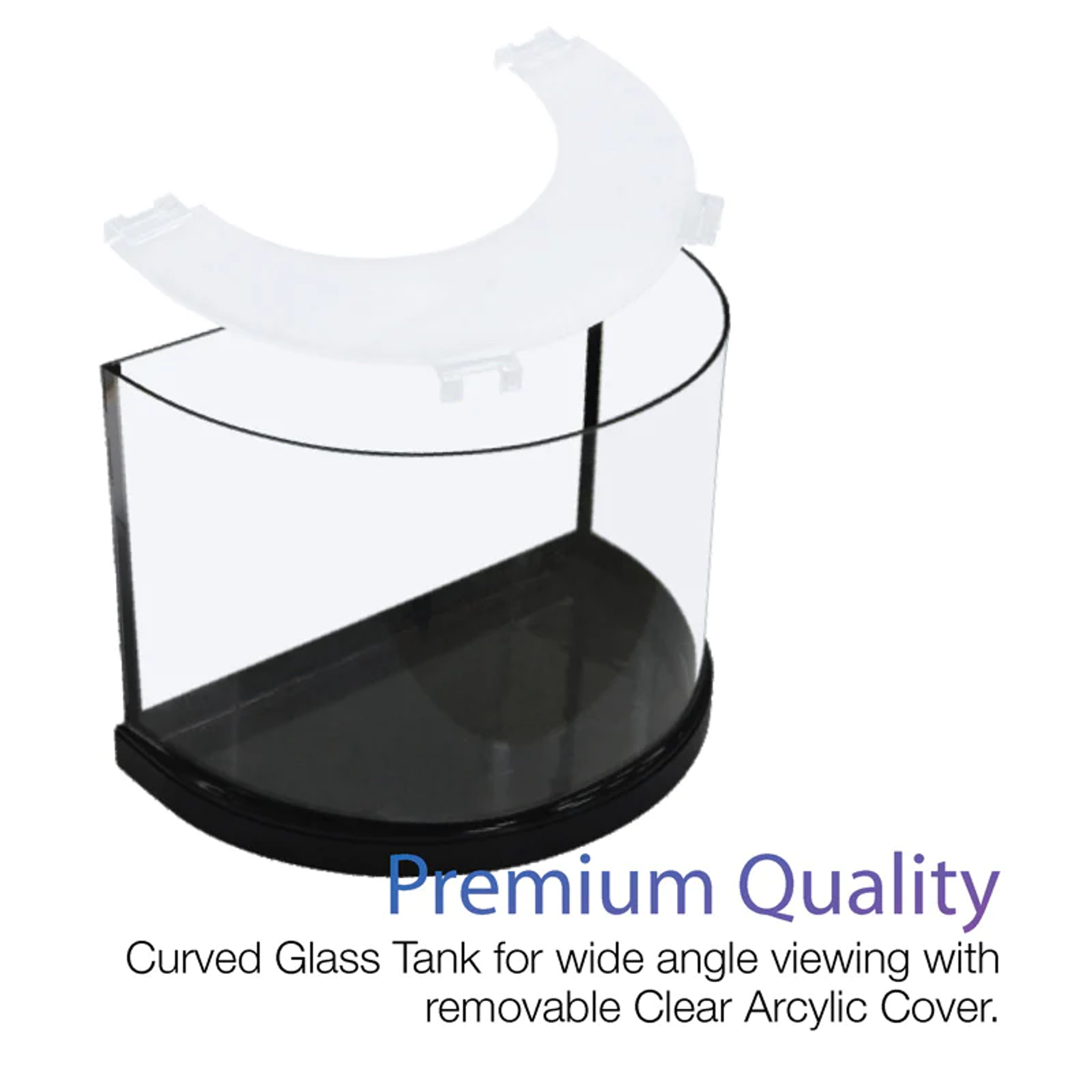 [Aquasyncro] 12L Clearmoon Tabletop Hydroponic Natural Premium Fish Tank (with LED Lights and Filter)