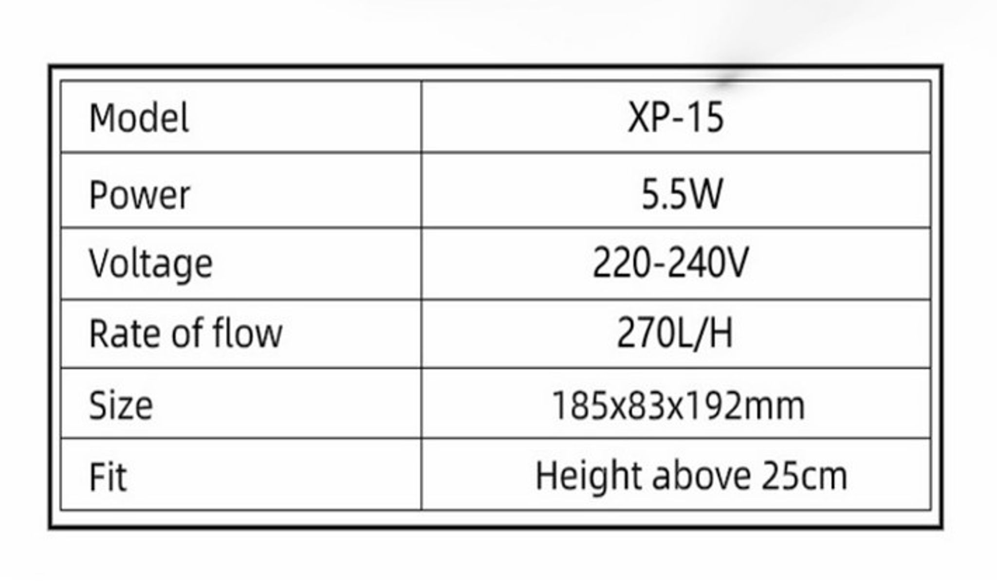 Jeneca Hang On Filter - XP Series (XP-15)