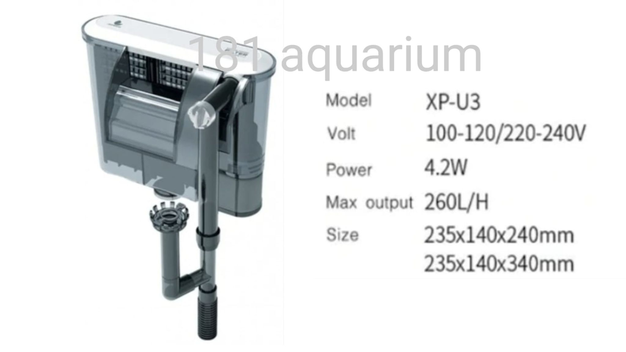 Jeneca Hang On Filter w/UV w/ Surface Skimmer - XP-U1/3