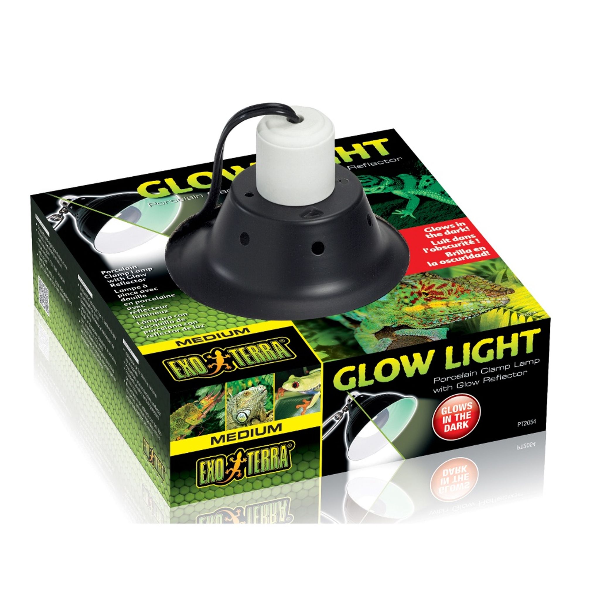 Exoterra Glow Light / Porcelain Clamp Lamp with Glow Reflector (S / M / L)