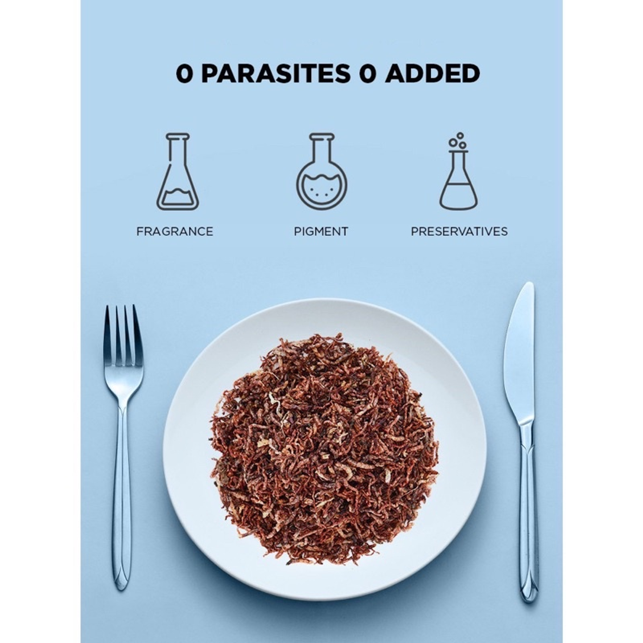 YEE Aquarium Fish Food Pellet, Freeze Dried Red BloodWorm For Tropical Fish, Betta Guppy Goldfish, Pet Food