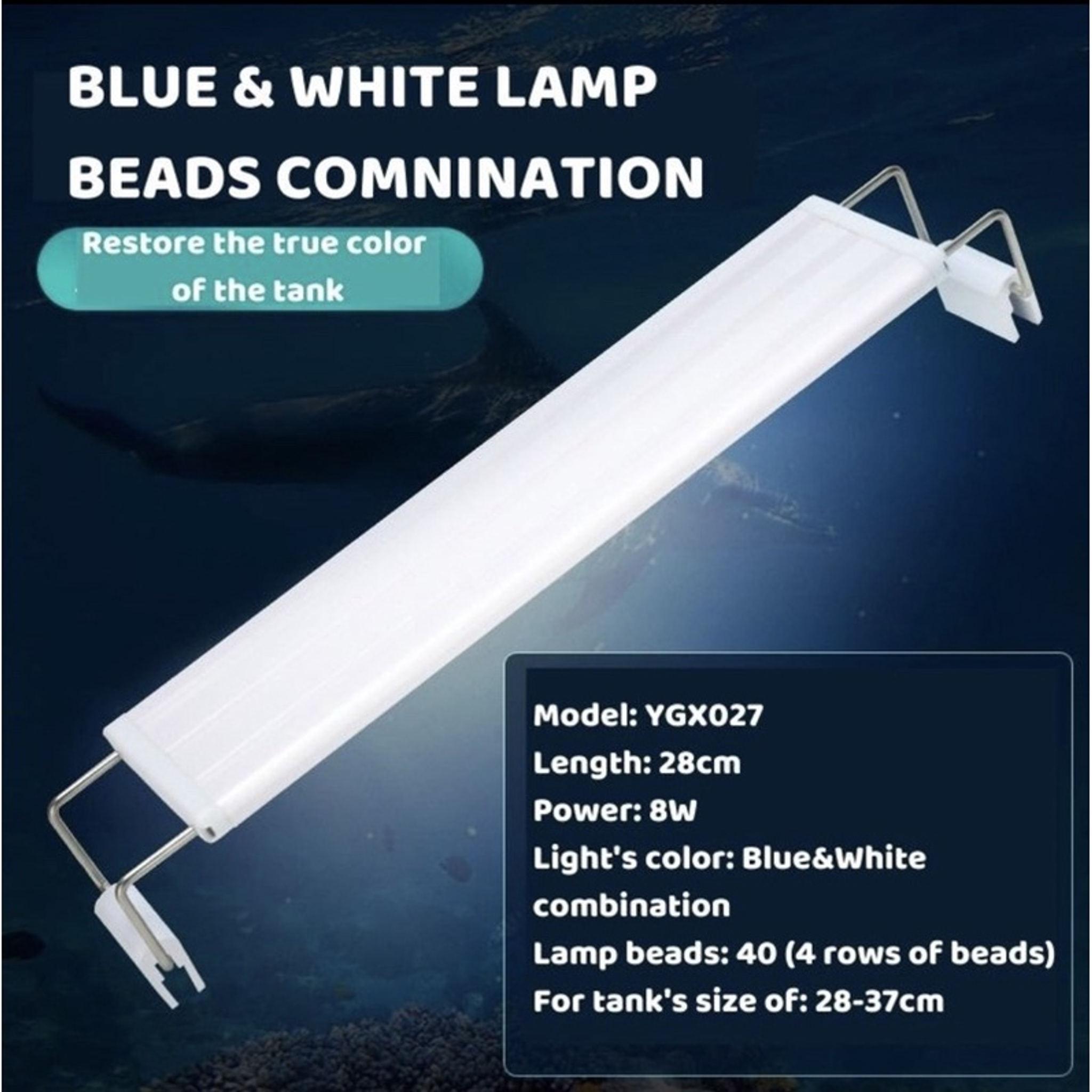 [YEE] Aquarium LED Light for fish tank and aquarium height brightness and quality