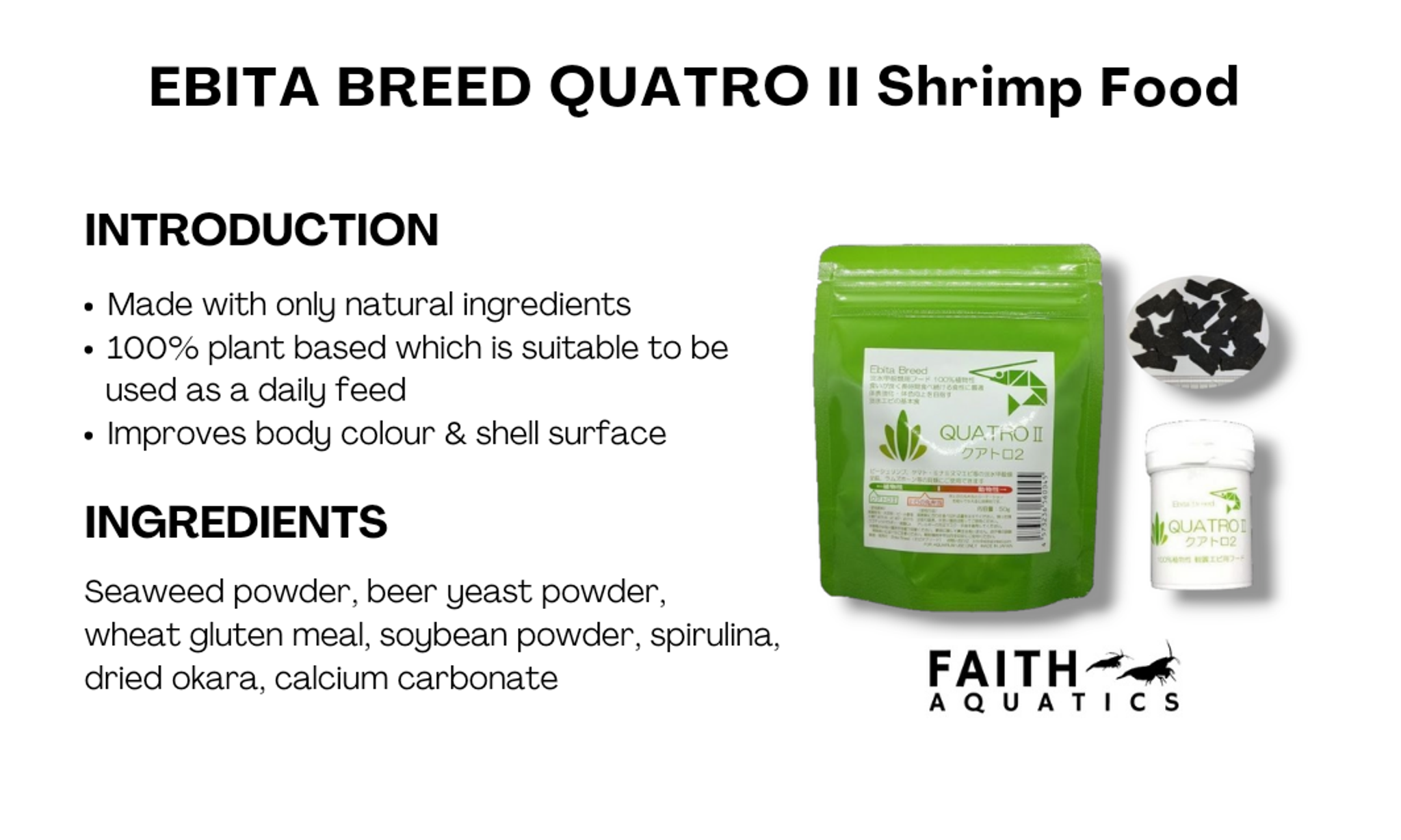 EBITA BREED QUATRO2 Japan Shrimp Food (50g)