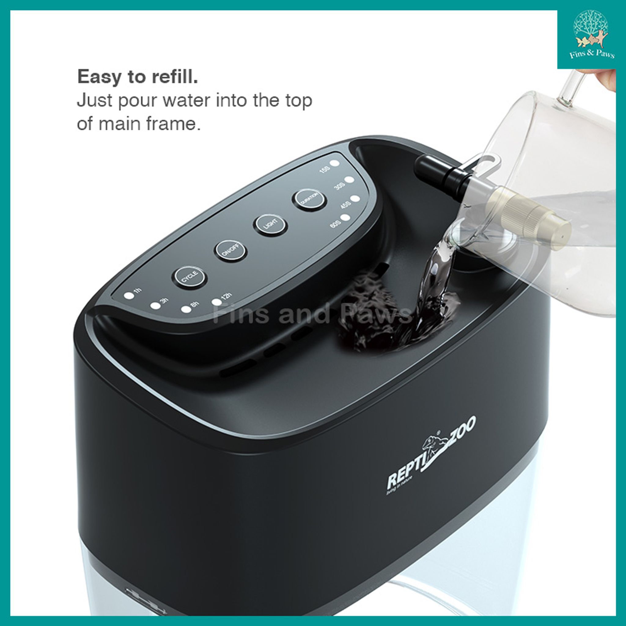 [ReptiZoo] Portable Mini Misting Complete System TR08 (Up to 2 Nozzles) for Plants, Paludarium, Terrarium and Moss.