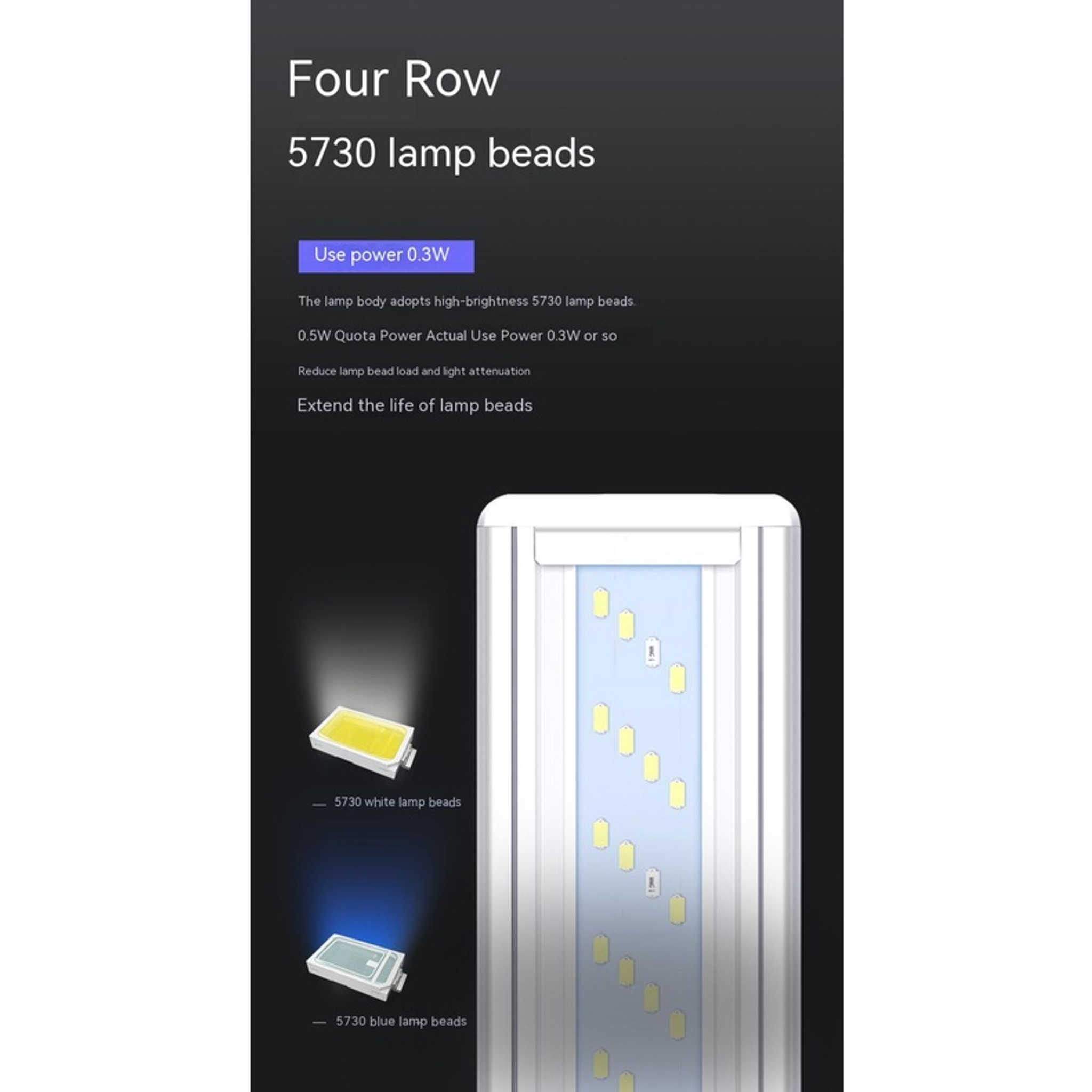 [YEE] Aquarium LED Light for fish tank and aquarium height brightness and quality