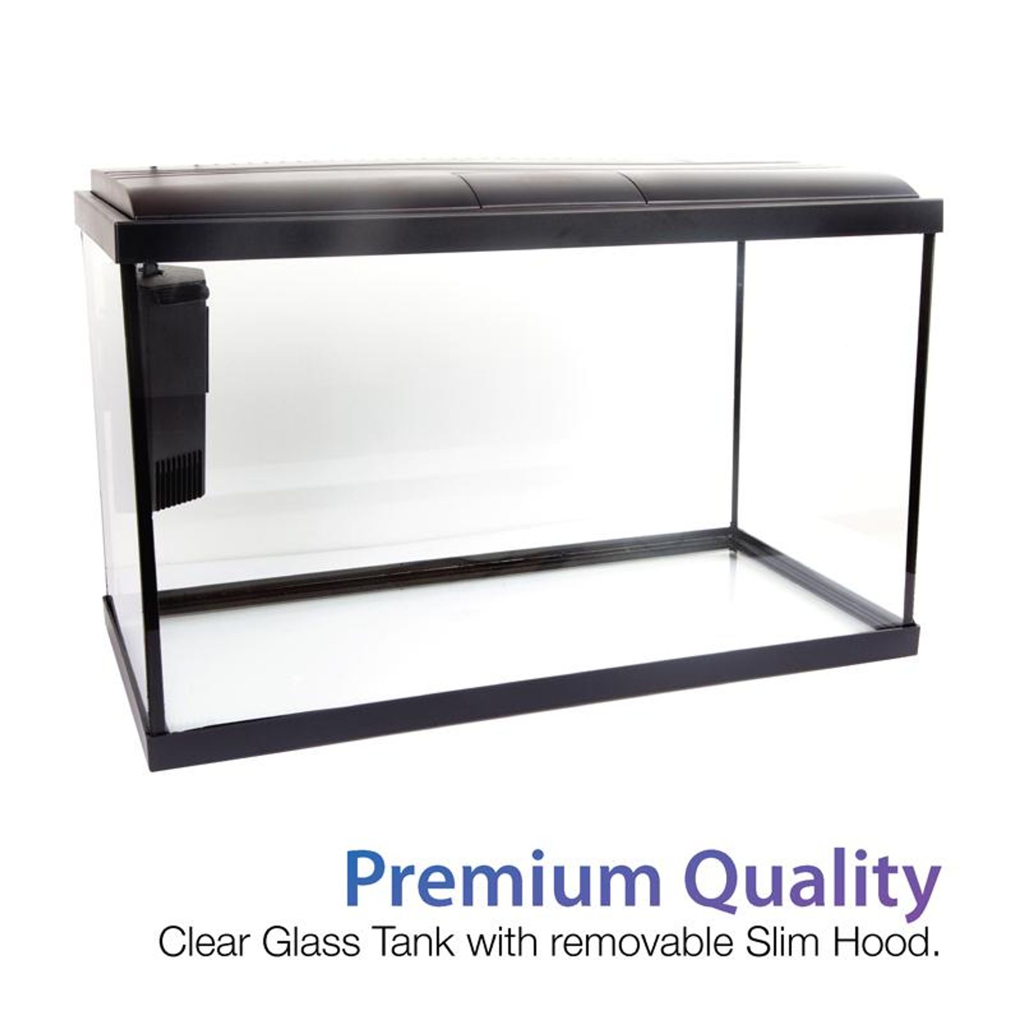 [Resun] 18.9L/56.7L Ripples Premium Aquarium Glass Fish Tank (with Filter and LED Lights)