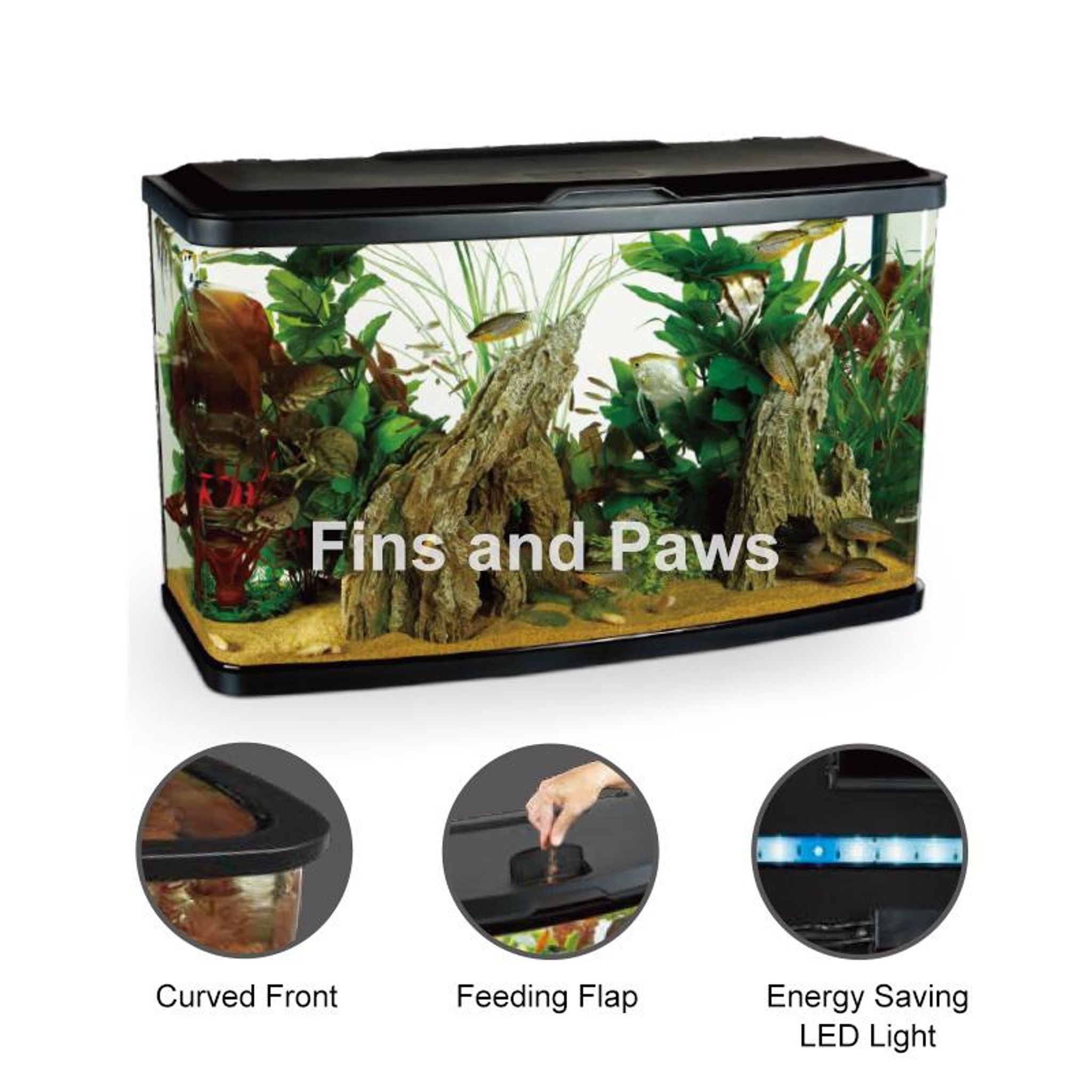 [Resun] 89L Panaview 2.5ft Tank and Cabinet Set (with LED Light