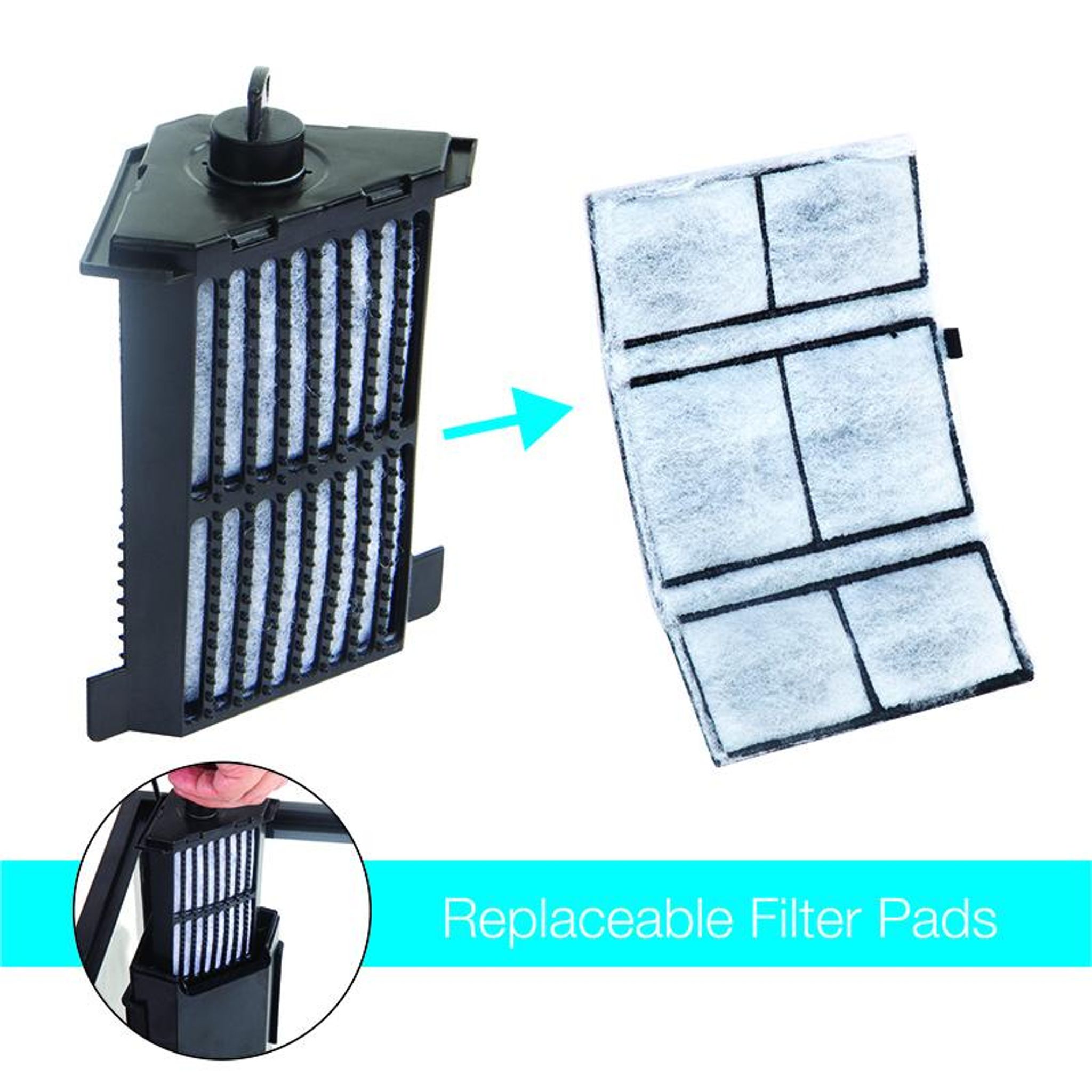 [Aquasyncro] GF400 / GF800 Corner Internal Filter for Aquariums and Terrapins