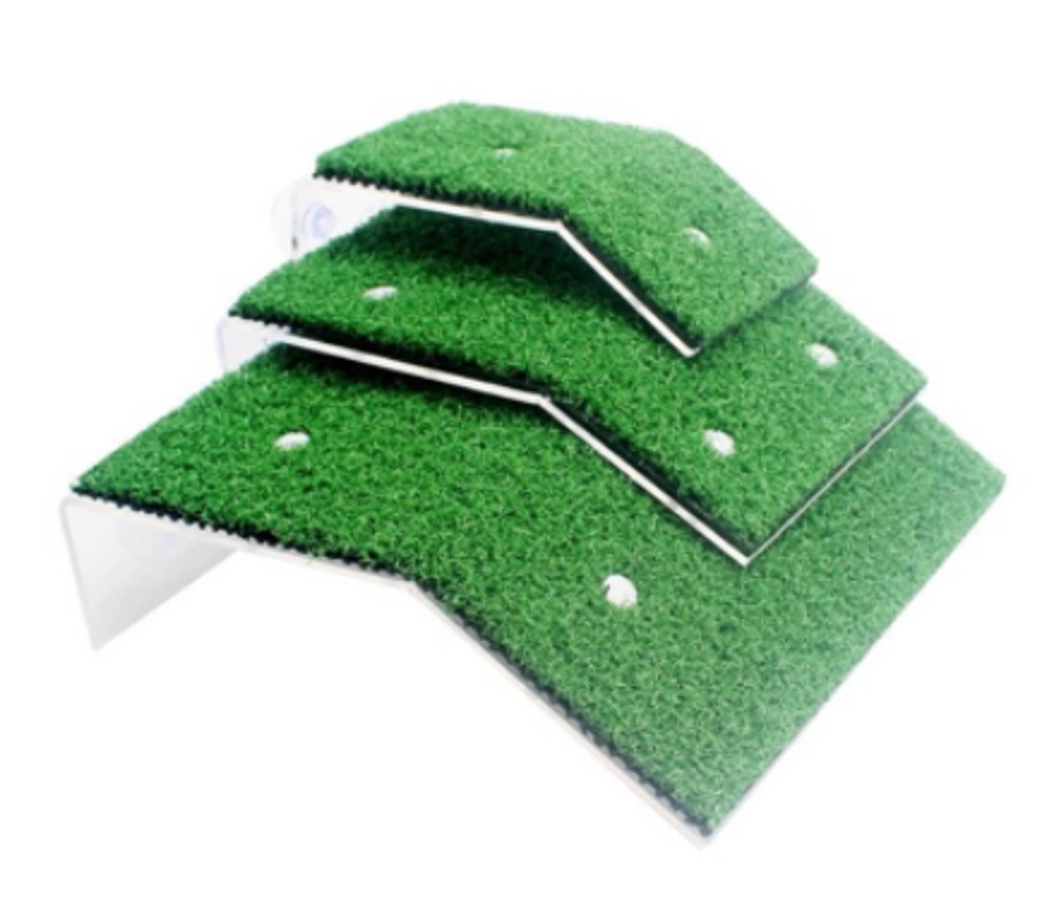 Turtle basking platform with artificial turf