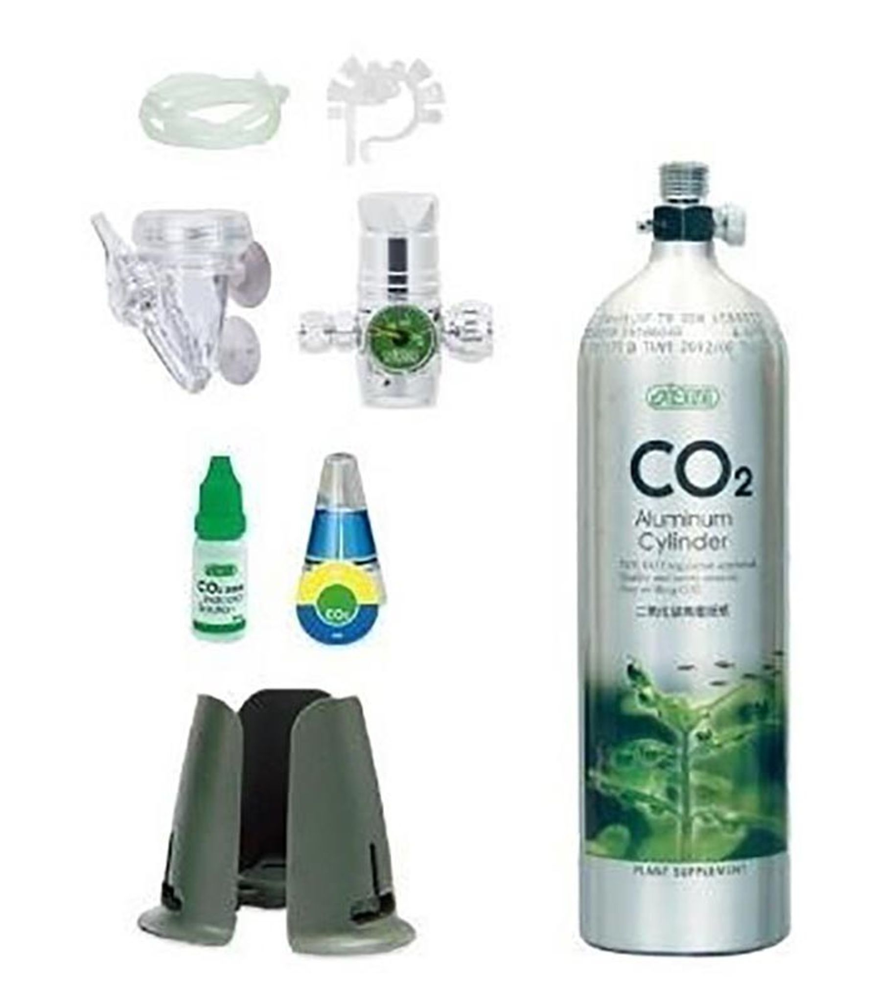 ISTA 0.5L CO2 REFILLABLE FACE UP CYLINDER COMPLETE KIT I-674