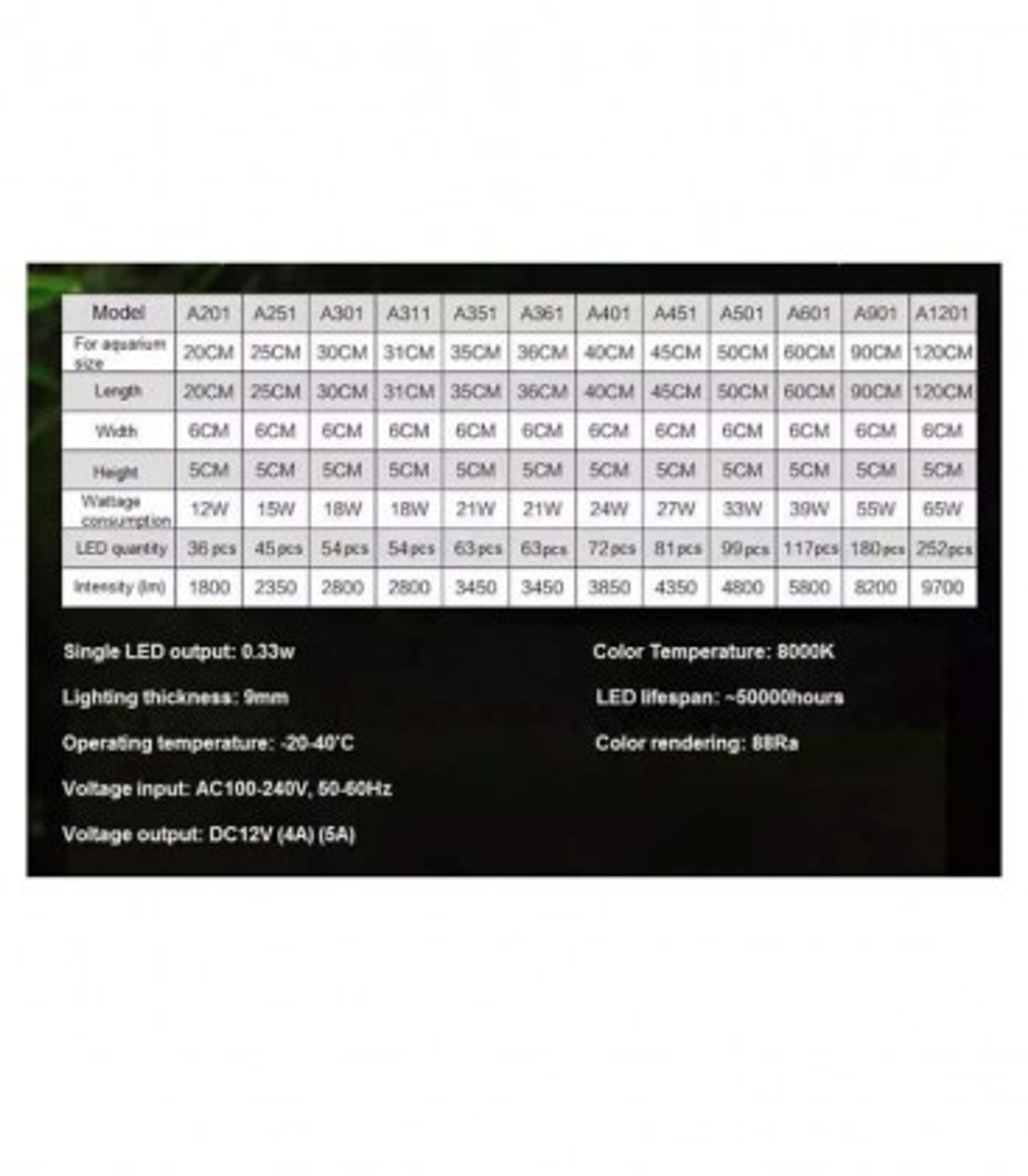 CHIHIROS A-SERIES PLANTED TANK LED LIGHTING (A1201)