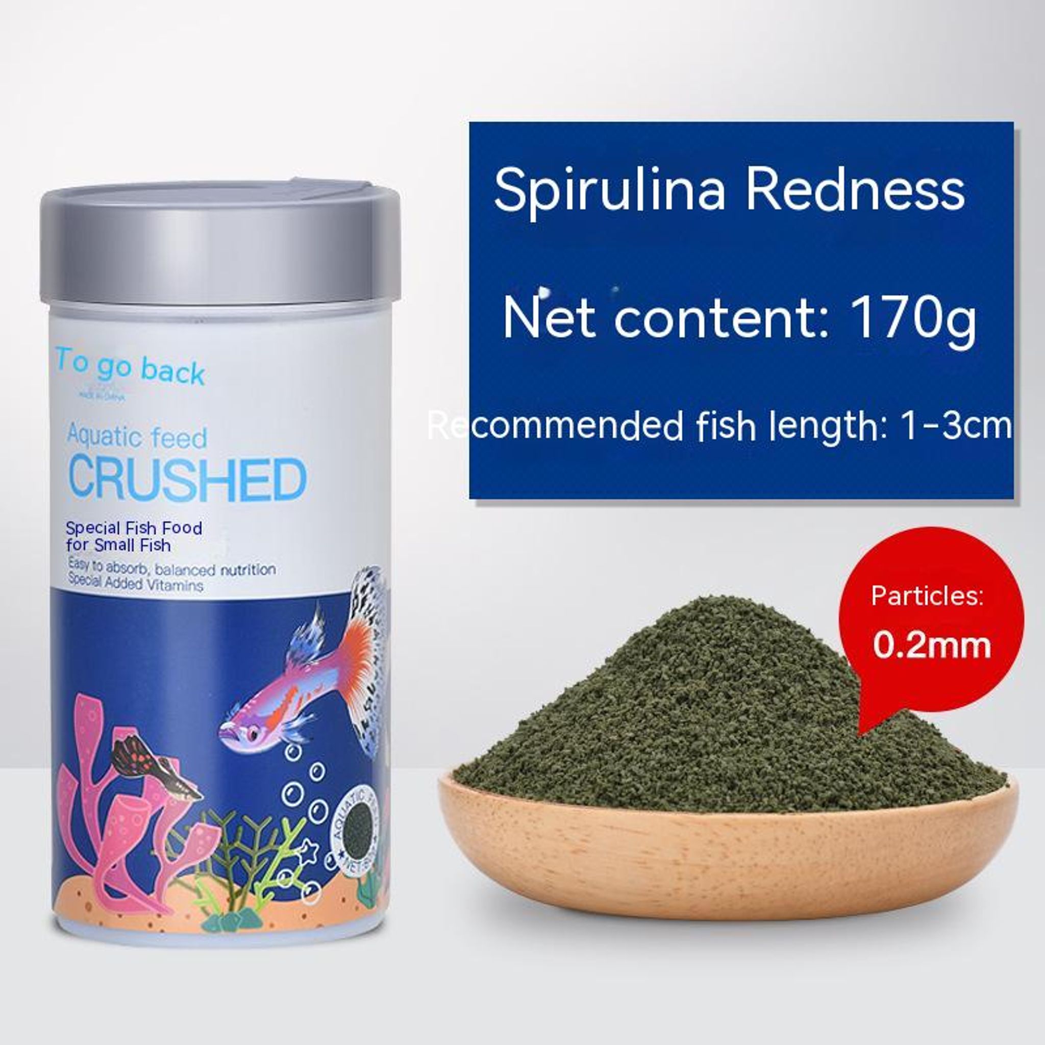 YEE Fish Food For Small Fish, Aquarium Food With Small Particles, Rich In Spirulina And Nutrition, No Chemical Adhesives