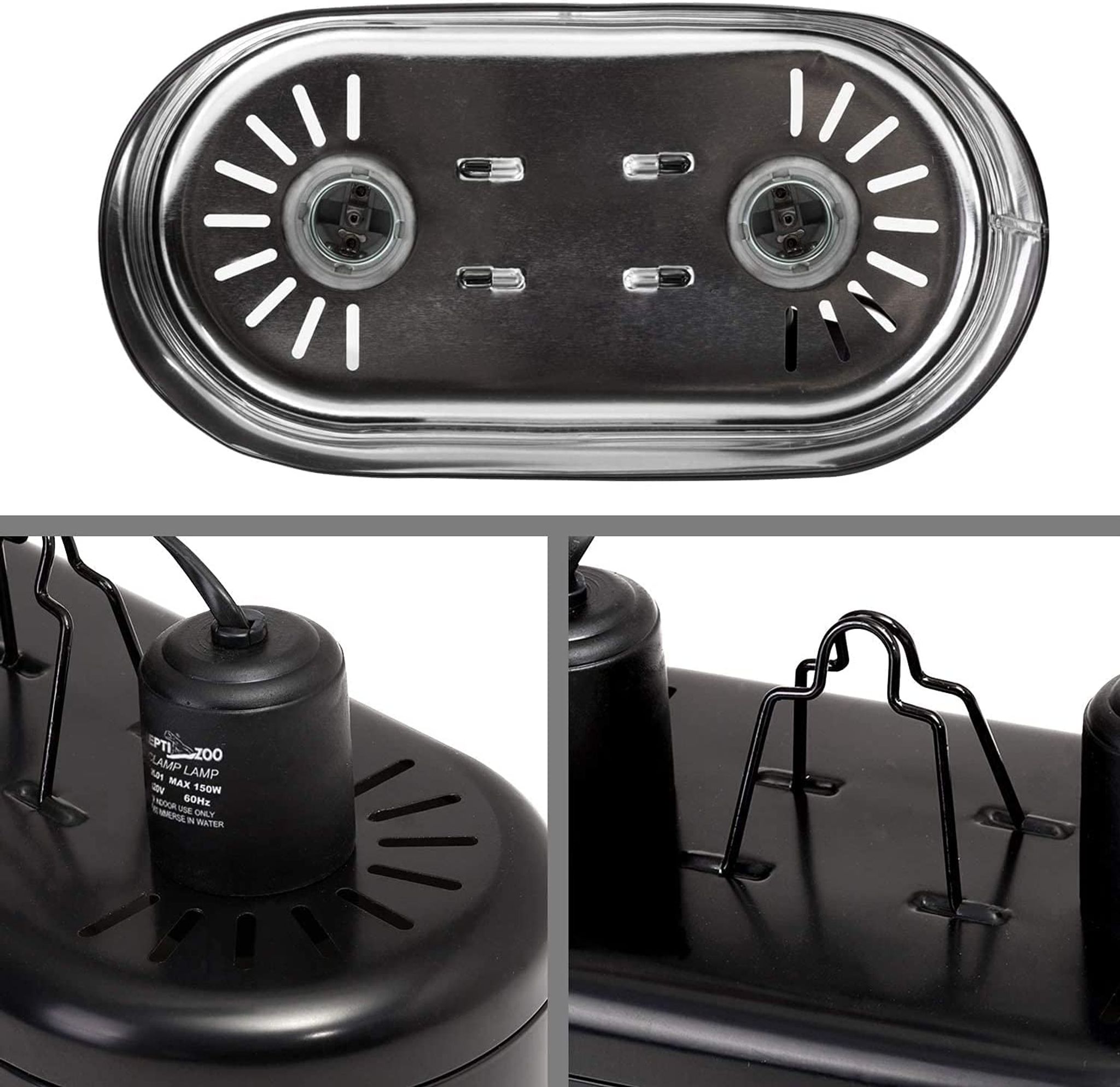 ReptiZoo Dual Dome (Holds 2 bulbs)(UVA/UVB)