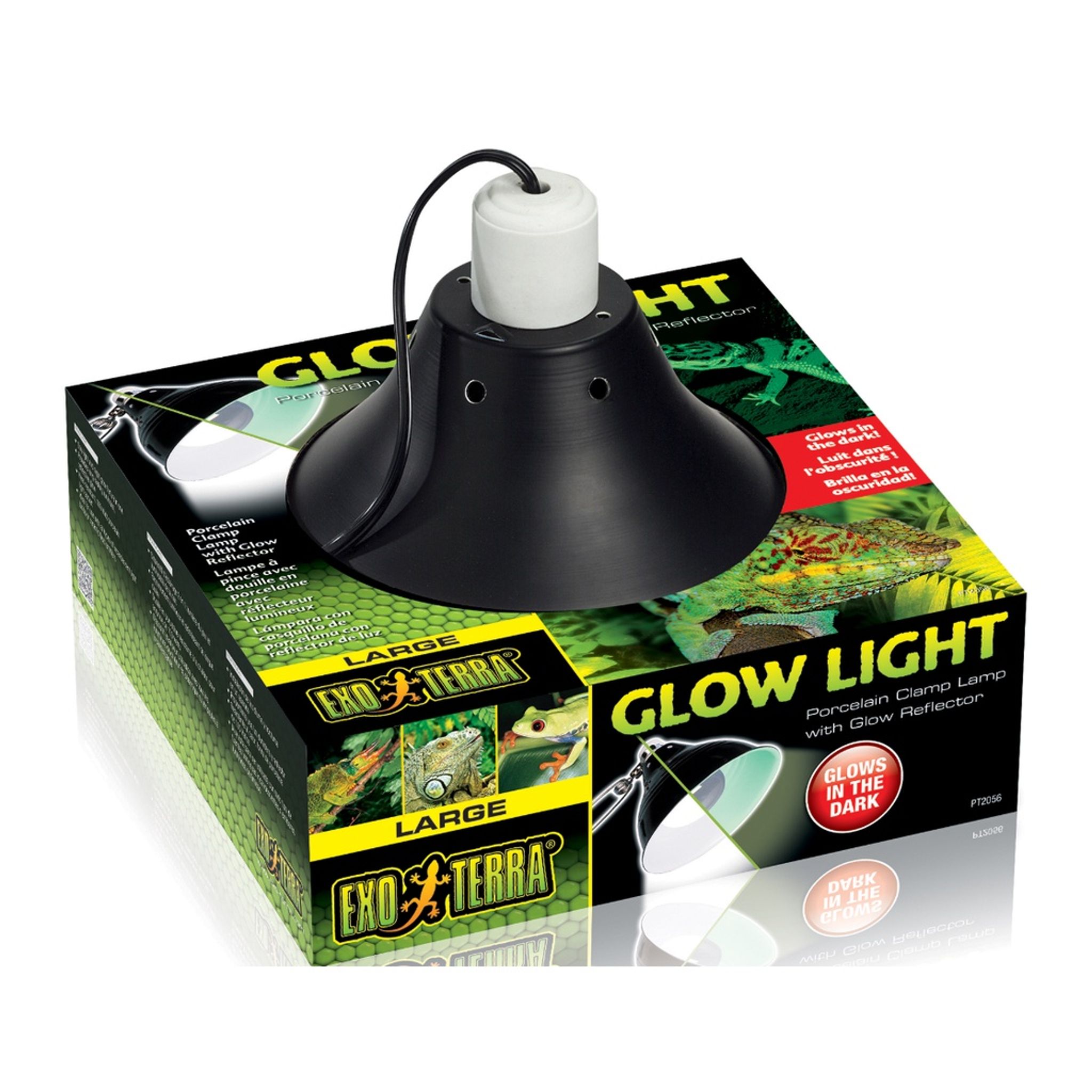 Exoterra Glow Light / Porcelain Clamp Lamp with Glow Reflector (S / M / L)