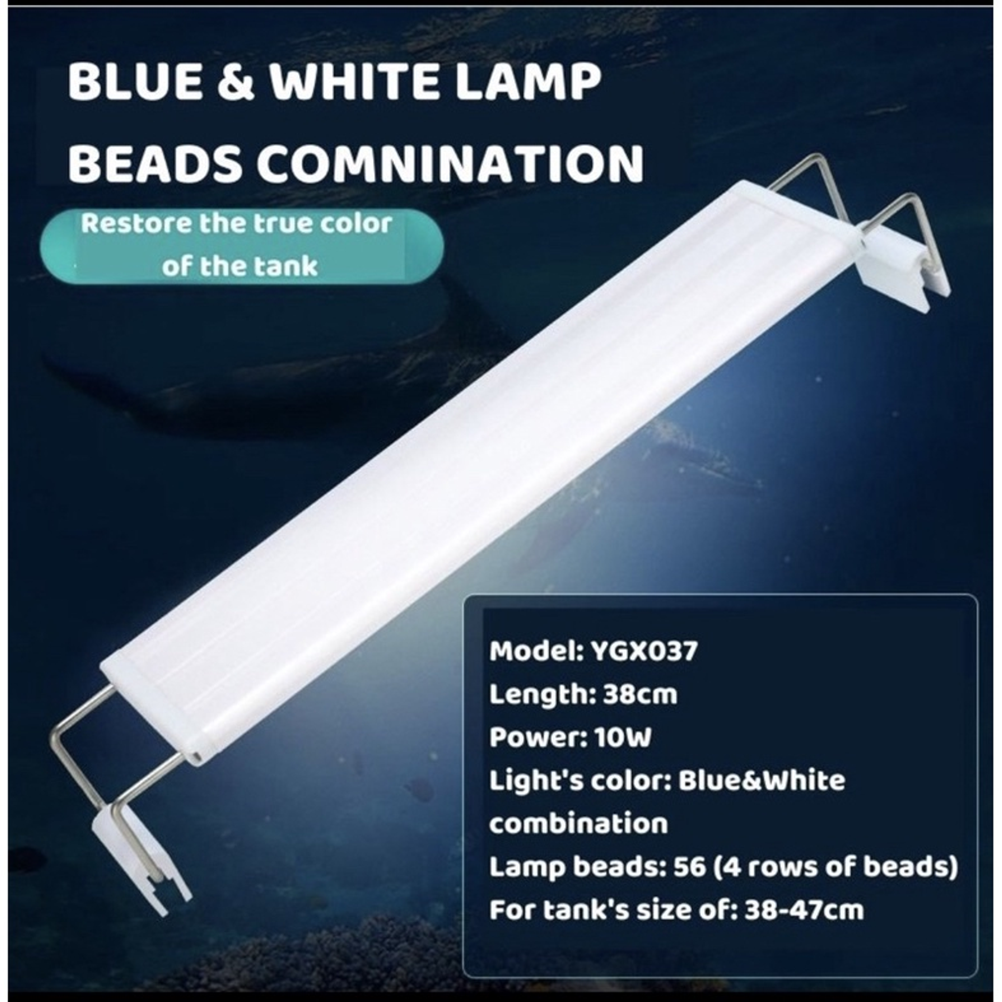 [YEE] Aquarium LED Light for fish tank and aquarium height brightness and quality