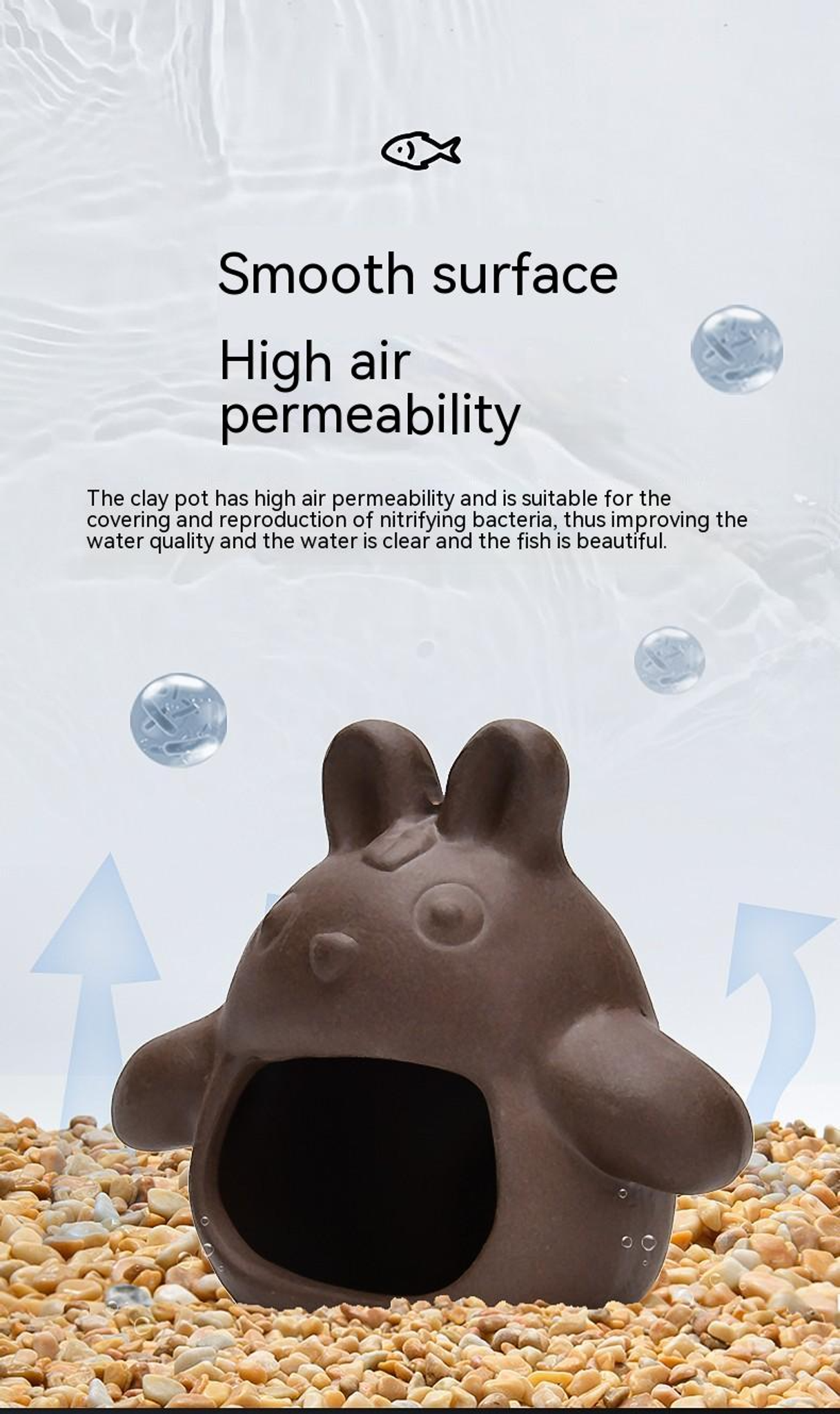 Fish tank cave aquarium shelter ceramic shrimp cave breedinbg for aquarium fish tank