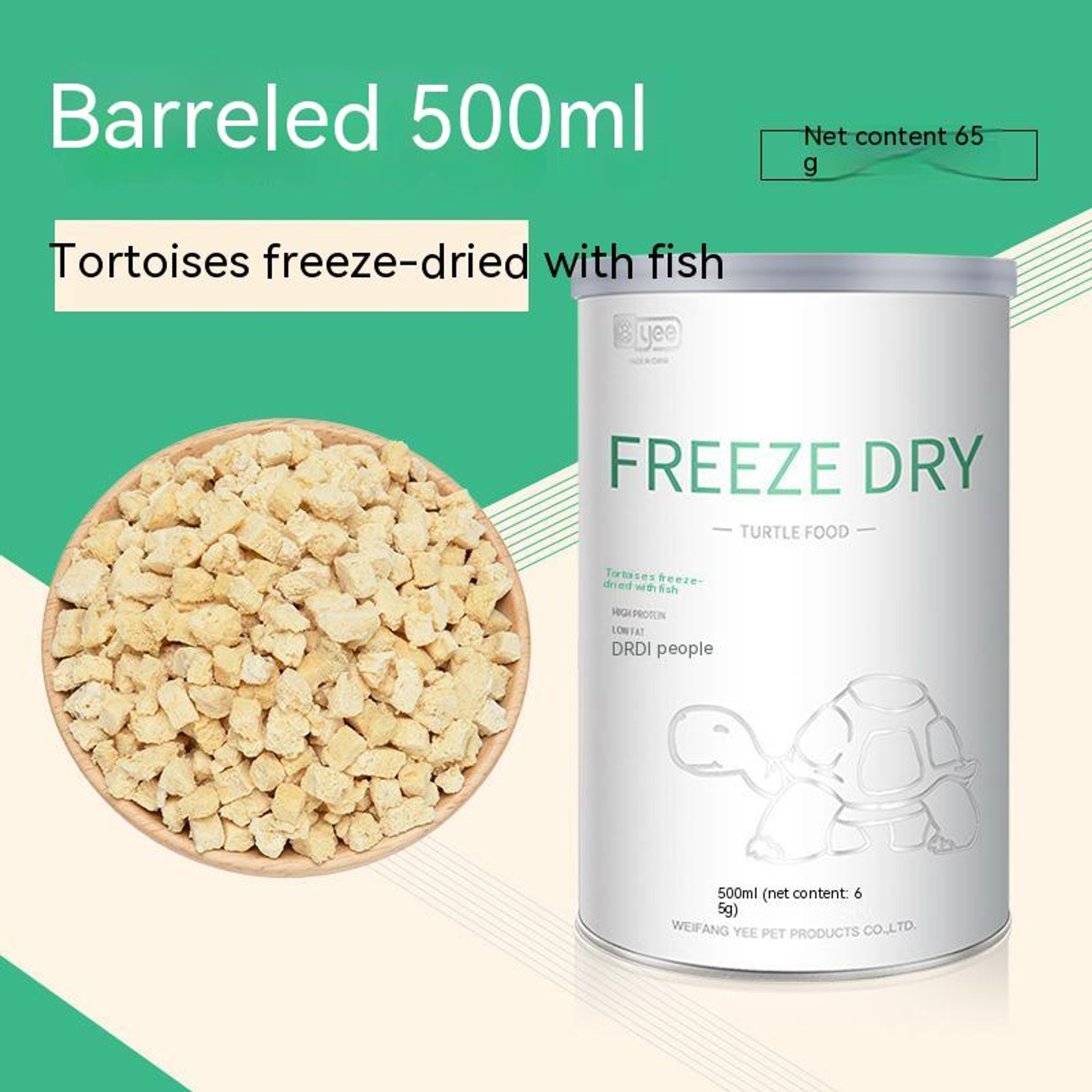 [Yee] turtle food with 5 type of meat shrimp chicken fish high calcium