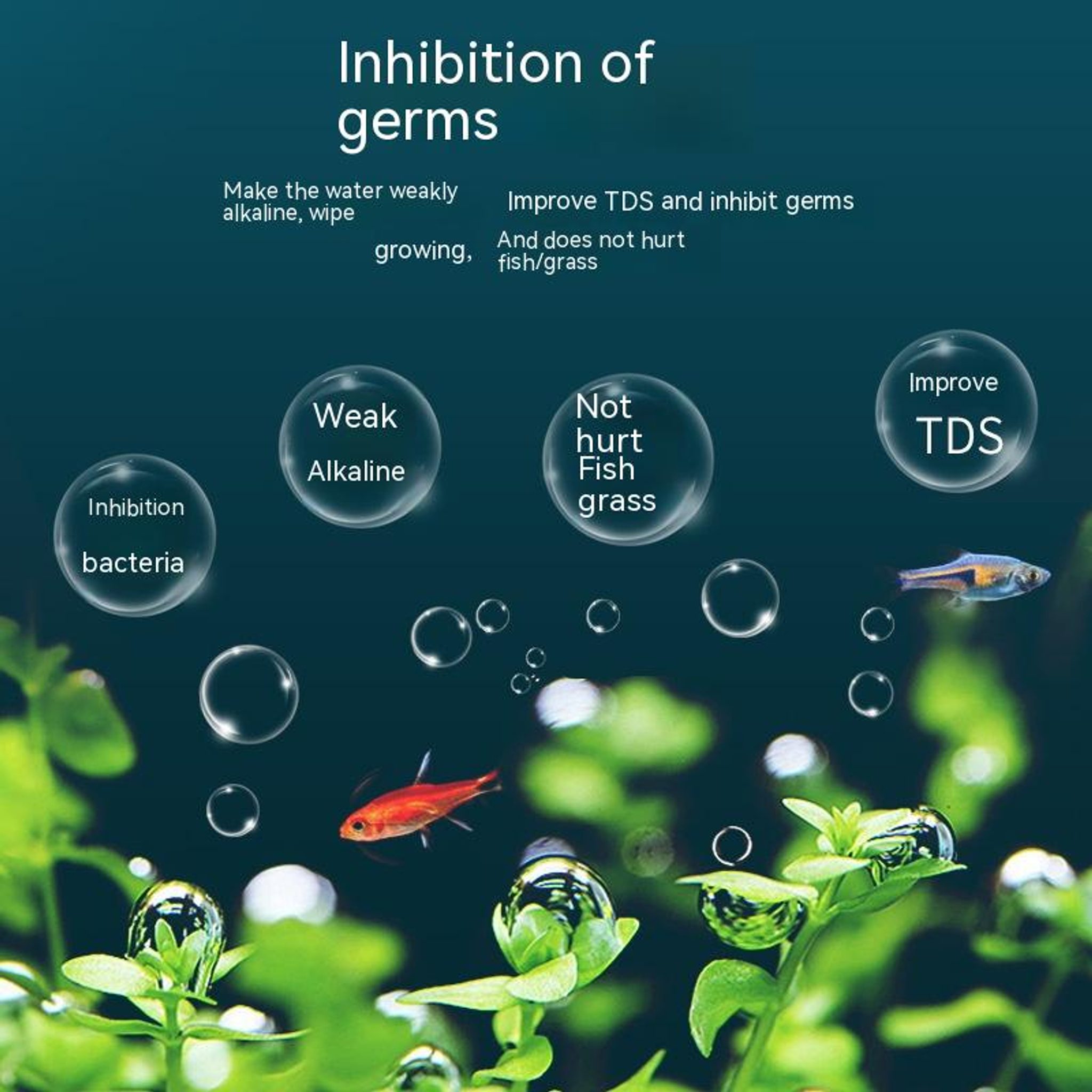 YEE Aquarium Anti Chlorine With Inhibition Of Germs, Help Remove Chlorine Aquarium Accessories Water Purifier