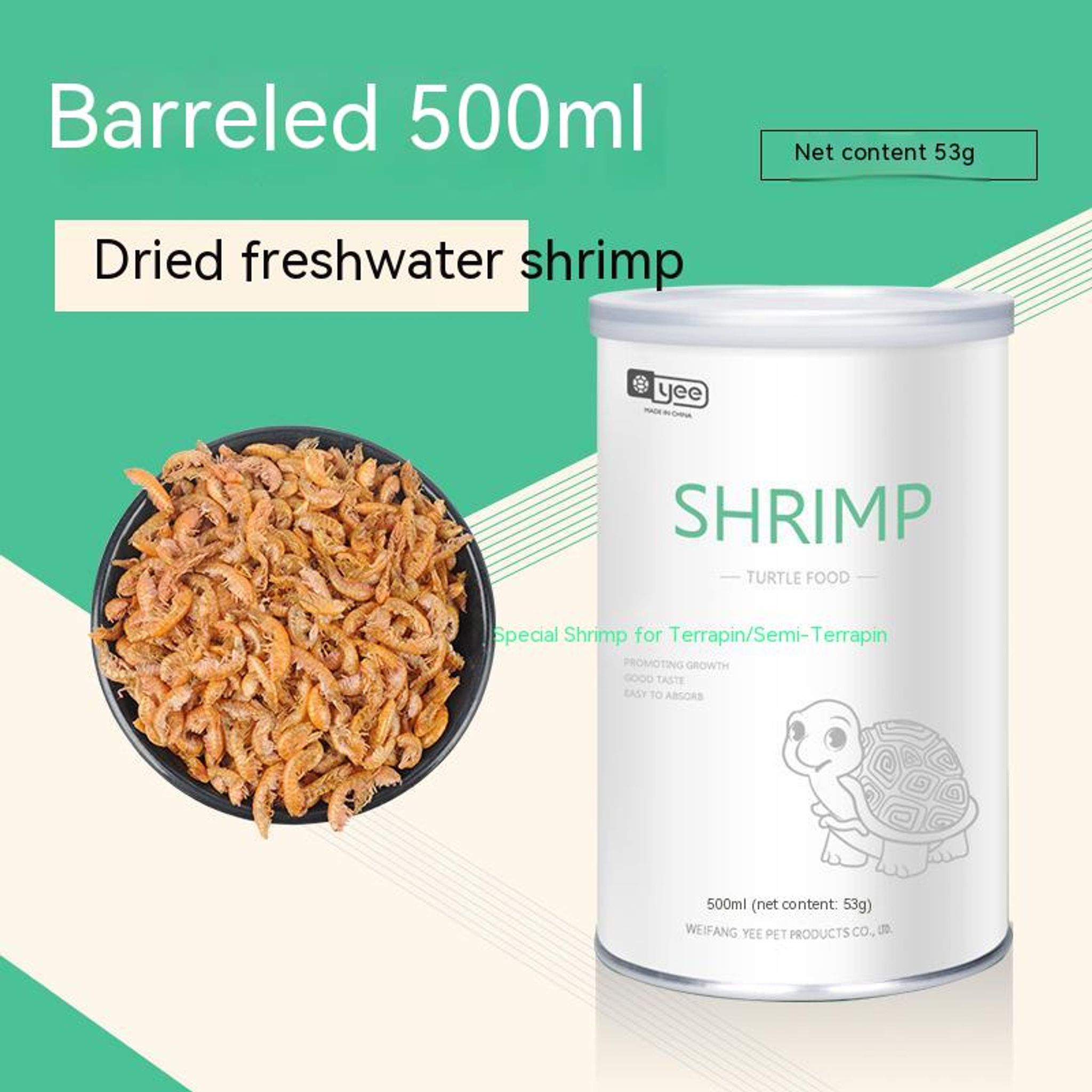 [Yee] turtle food with 5 type of meat shrimp chicken fish high calcium