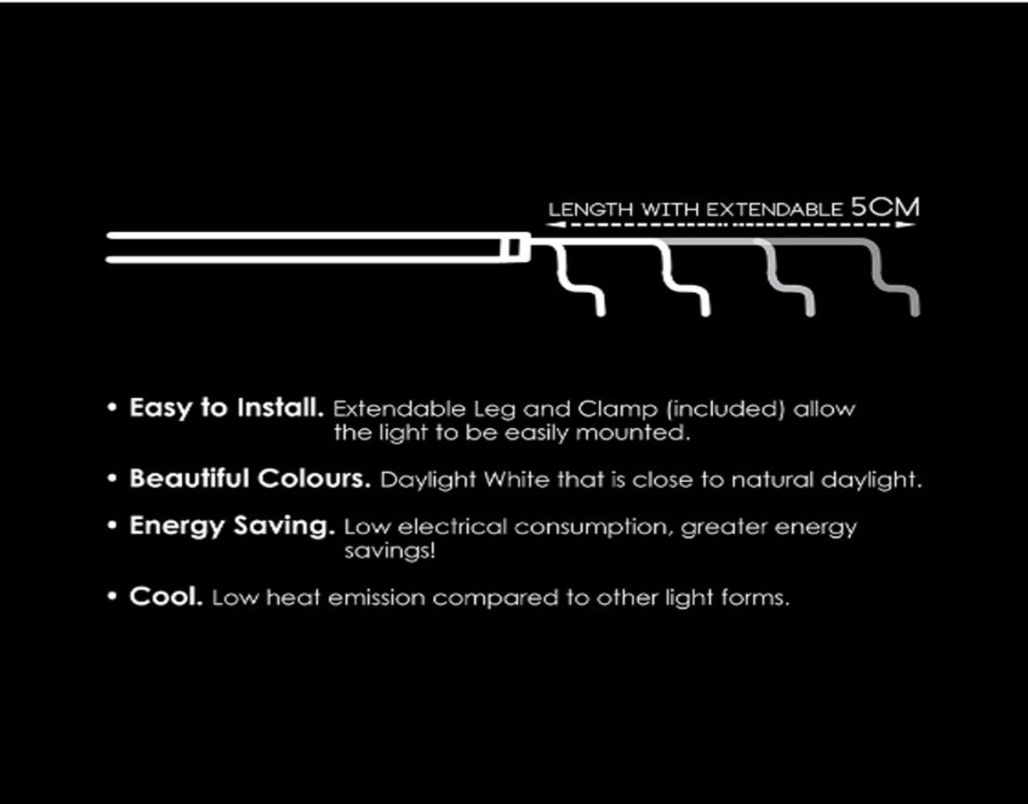 Aquazonic Evo Slim Led White 60cm
