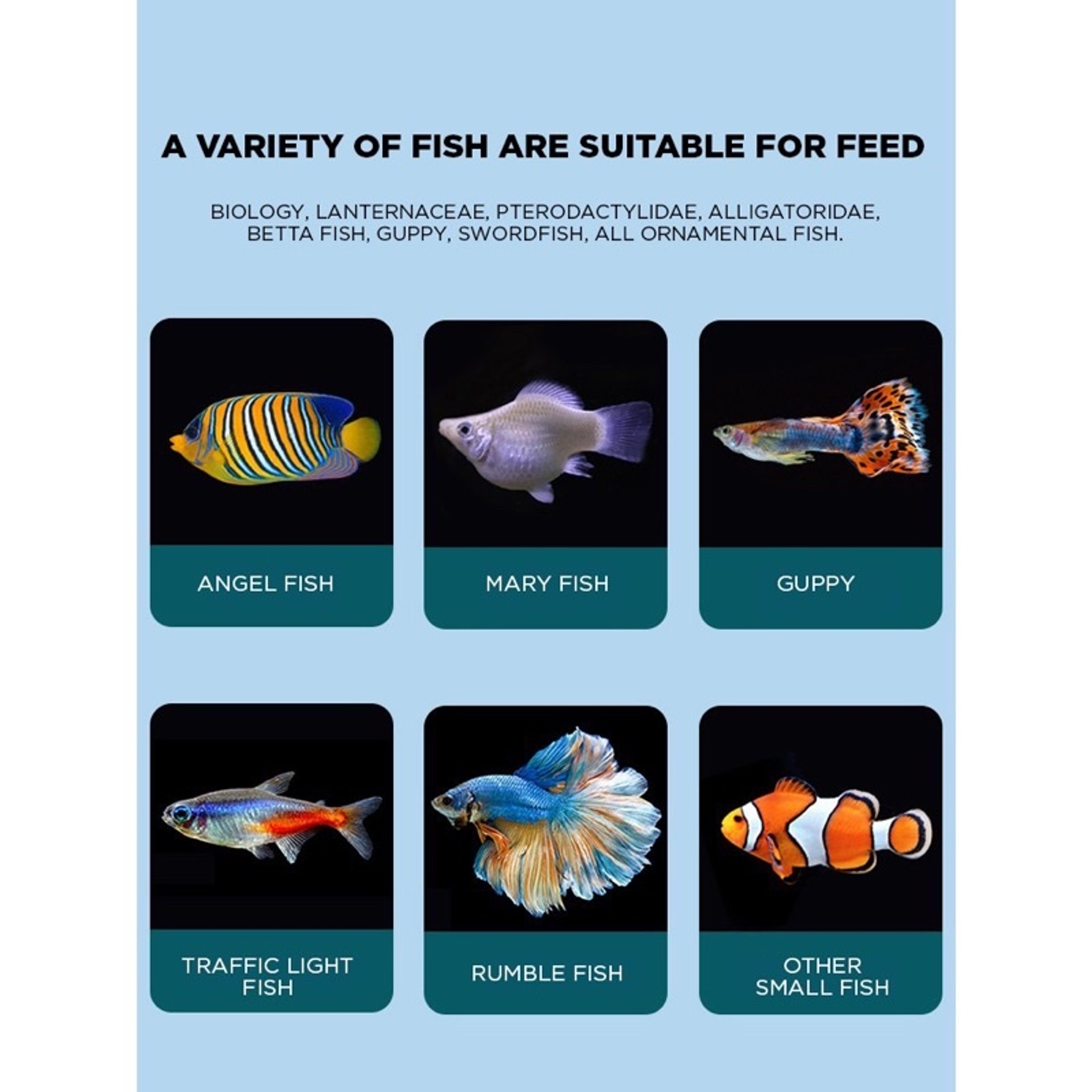 YEE Aquarium Fish Food Pellet, Freeze Dried Red BloodWorm For Tropical Fish, Betta Guppy Goldfish, Pet Food