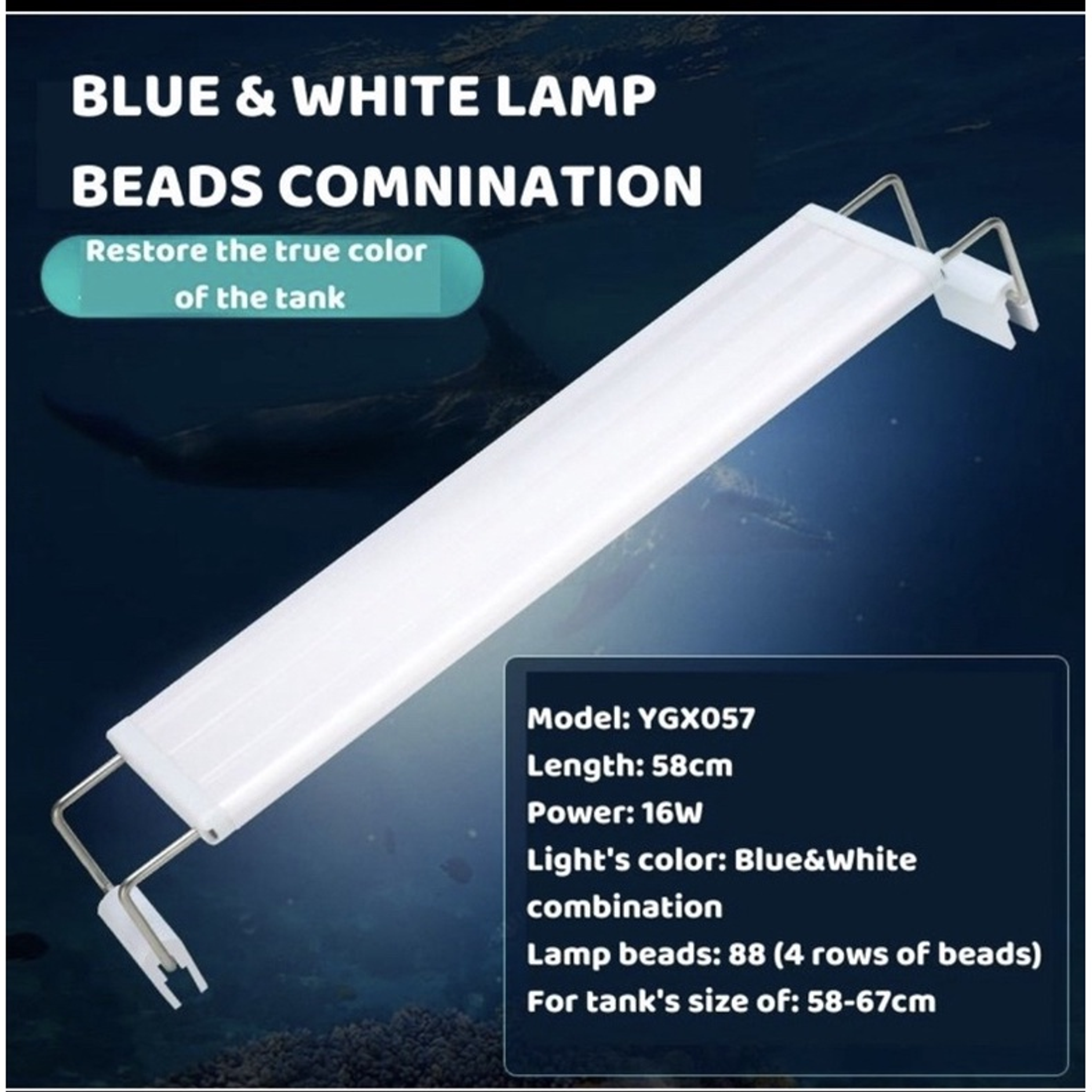 [YEE] Aquarium LED Light for fish tank and aquarium height brightness and quality