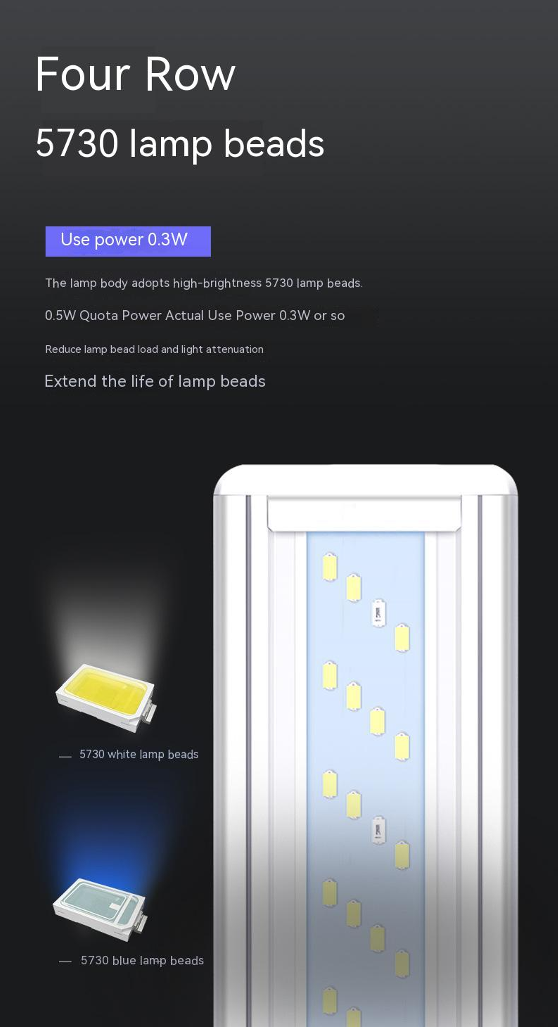 [YEE] Aquarium LED Light, Aqua Smart Technology, Saving Splash | Aquarium Light