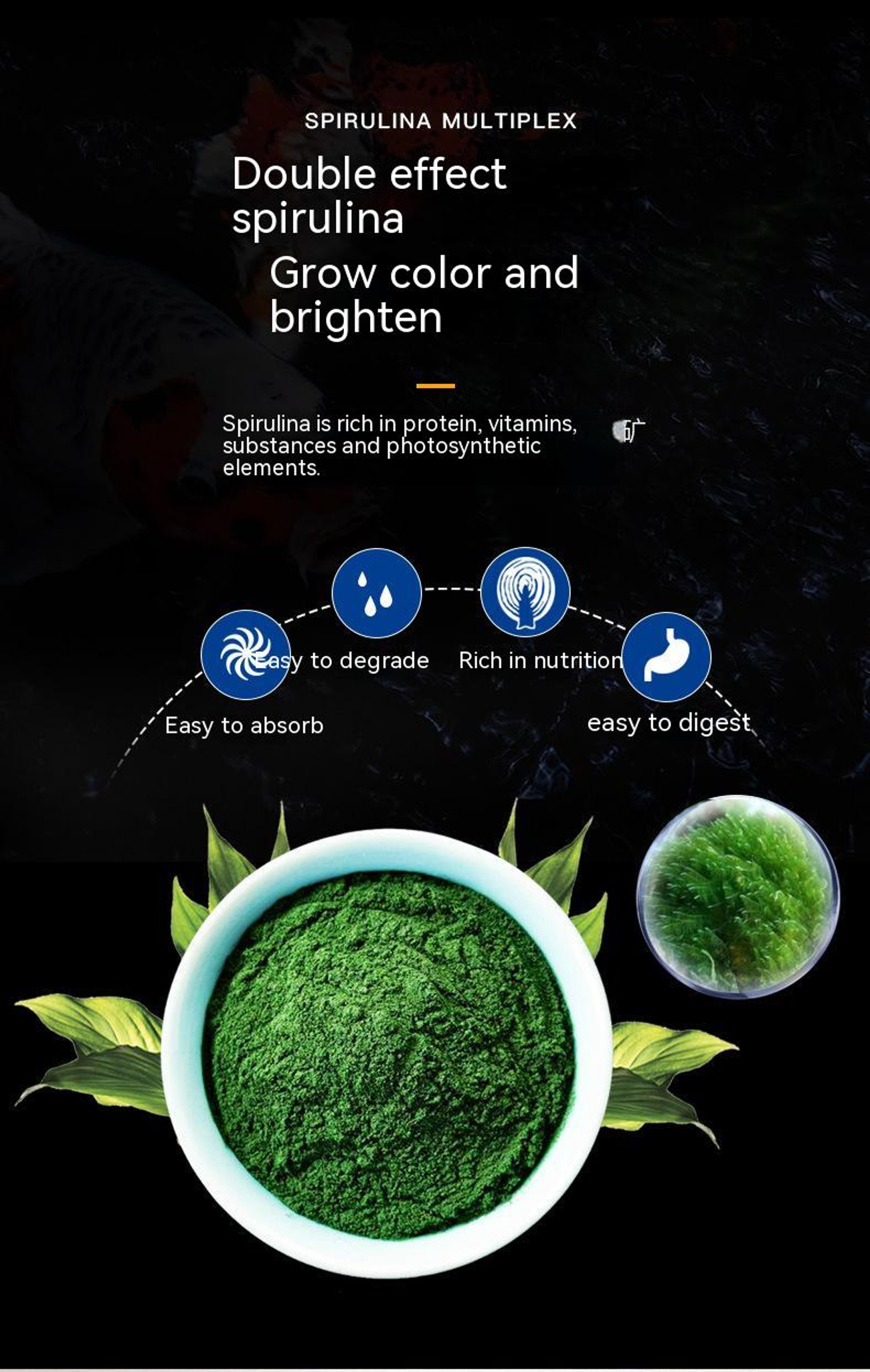 YEE Fish Food For Small Fish, Aquarium Food With Small Particles, Rich In Spirulina And Nutrition, No Chemical Adhesives
