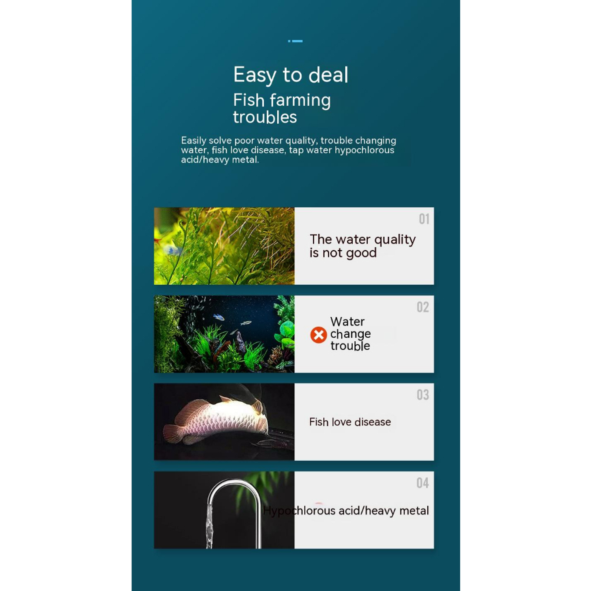 YEE Aquarium Anti Chlorine With Inhibition Of Germs, Help Remove Chlorine Aquarium Accessories Water Purifier