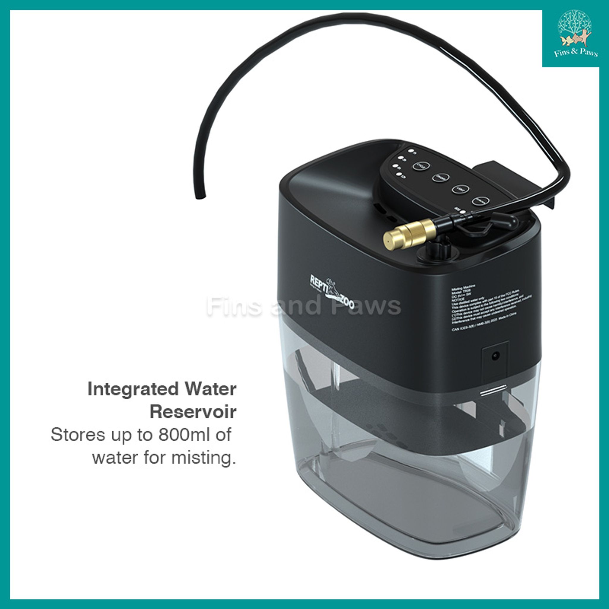[ReptiZoo] Portable Mini Misting Complete System TR08 (Up to 2 Nozzles) for Plants, Paludarium, Terrarium and Moss.