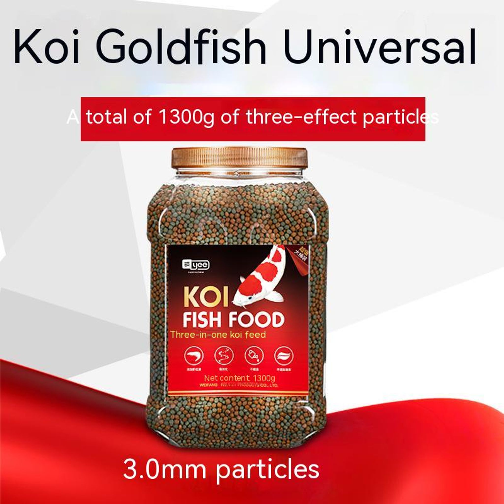 YEE KOI Food, Triple-Effect Fish Food Pellet, KOI Fish Grain To Provide Nutrition & Vitamins, Aquarium Food