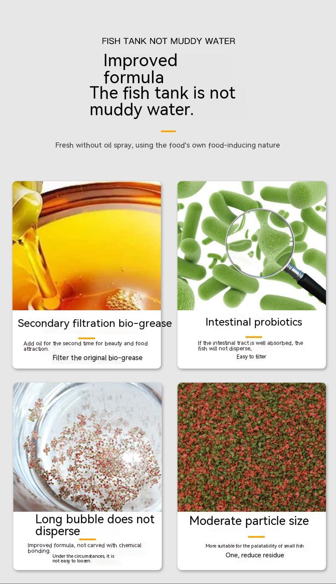YEE Fish Food For Small Fish, Aquarium Food With Small Particles, Rich In Spirulina And Nutrition, No Chemical Adhesives