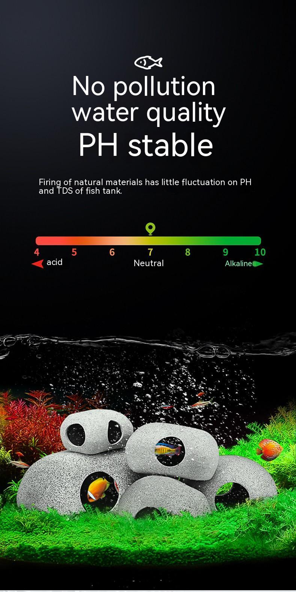 Fish tank cave aquarium shelter ceramic shrimp cave breedinbg for aquarium fish tank