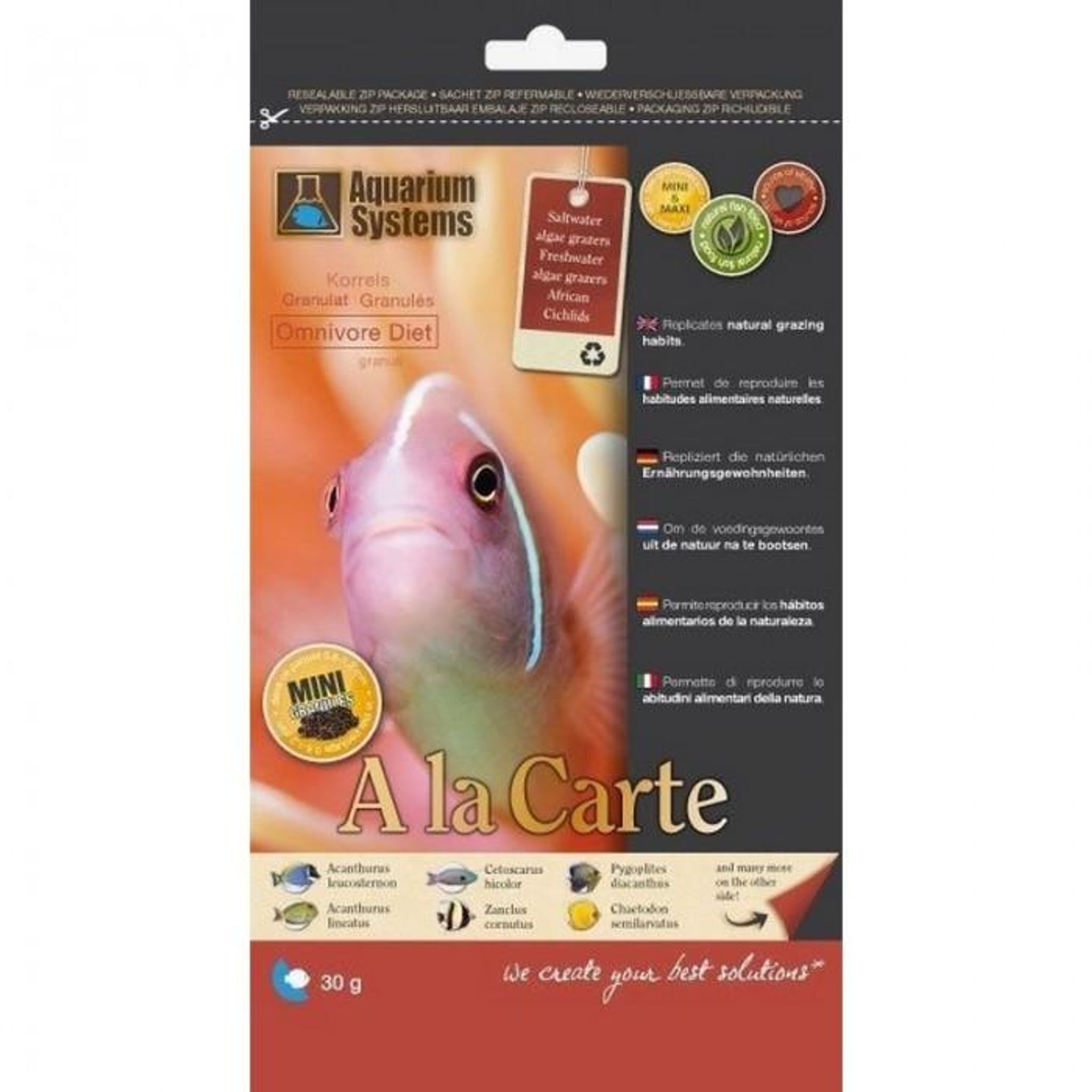 AQUARIUM SYSTEMS ALA CARTE OMNIVORE DIET 30G(LARGE)