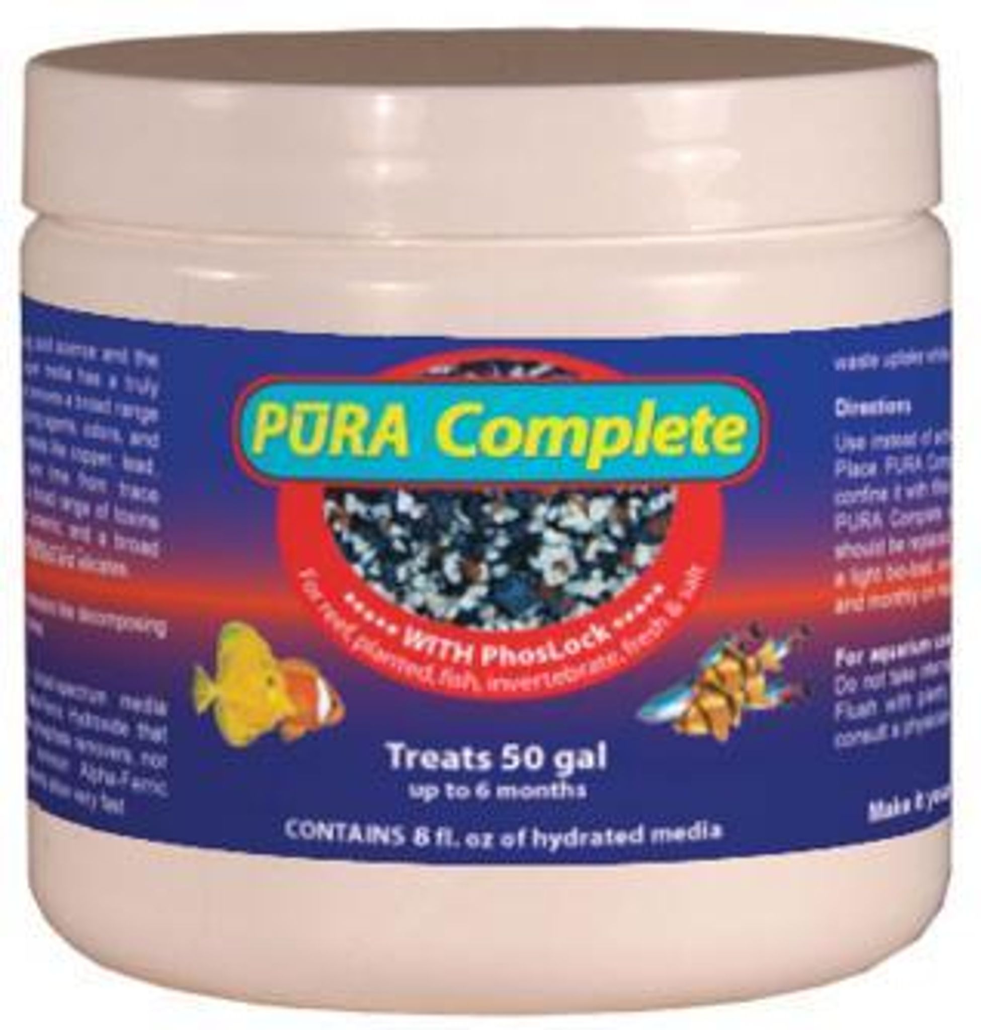 PURA COMPLETE CARBON, PHOSLOCK, ZEOLITE BLEND 8 FL. OZ TREATS 5